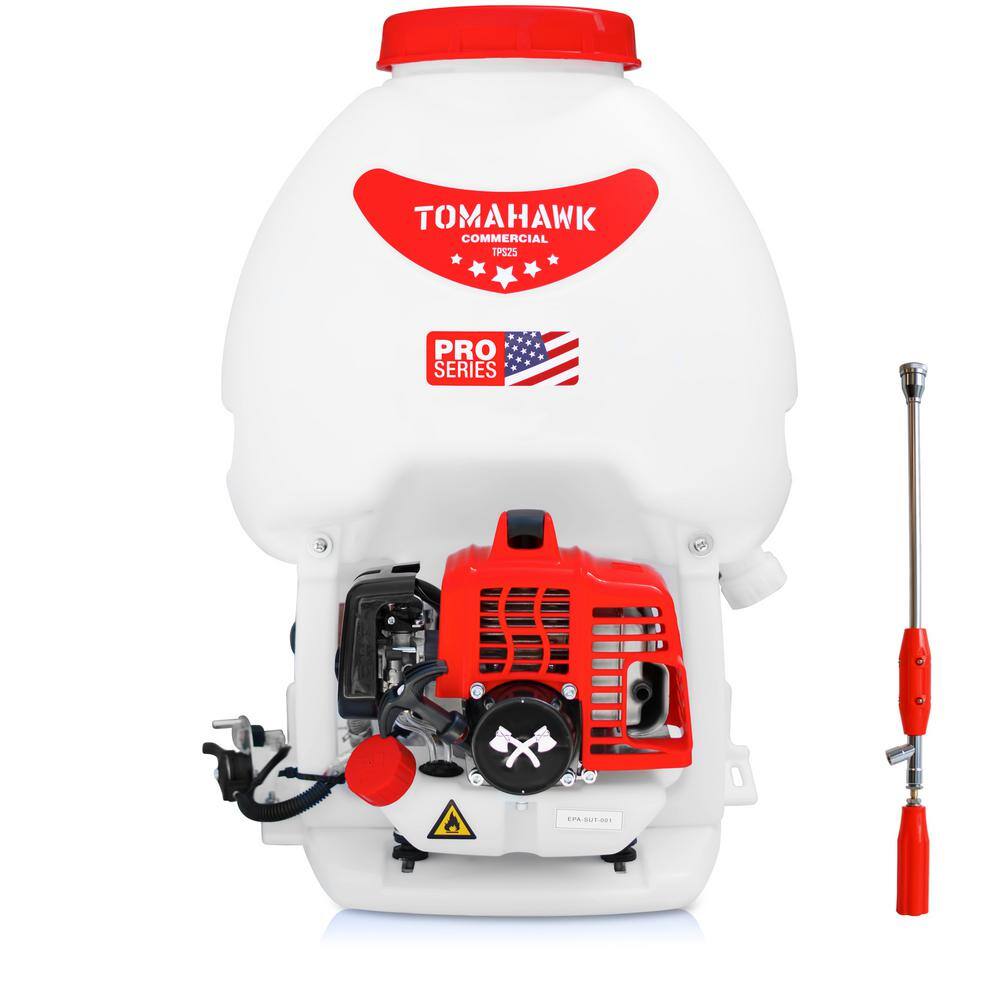 Tomahawk Power TPS25 + CG 5 Gal. Gas Power Backpack Sprayer with Fogging Attachment for Pesticide. Disinfectant and Fertilizer