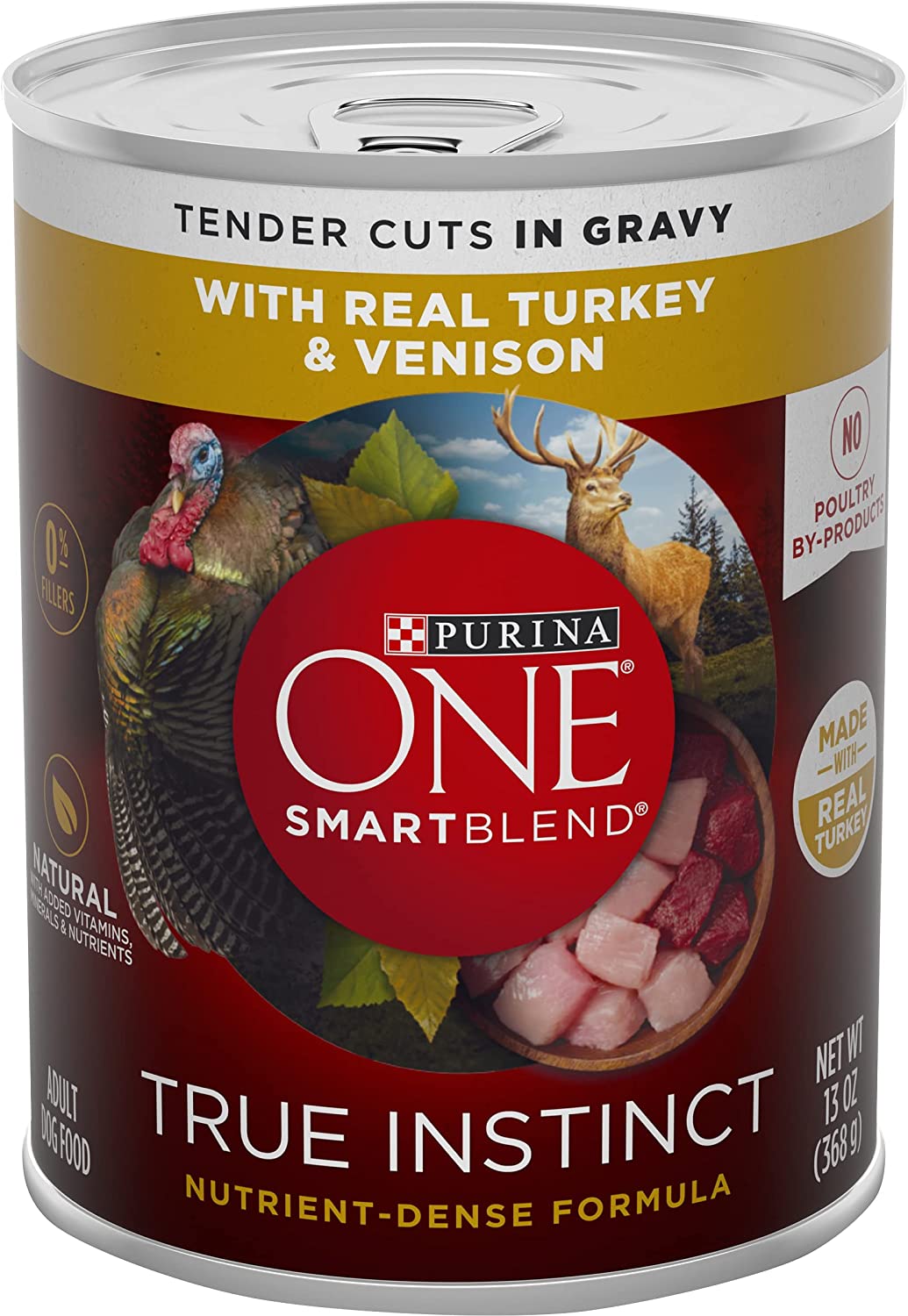 Purina ONE SmartBlend True Instinct Adult Canned Wet Dog Food. Gravy. True Instinct - Turkey & Venison