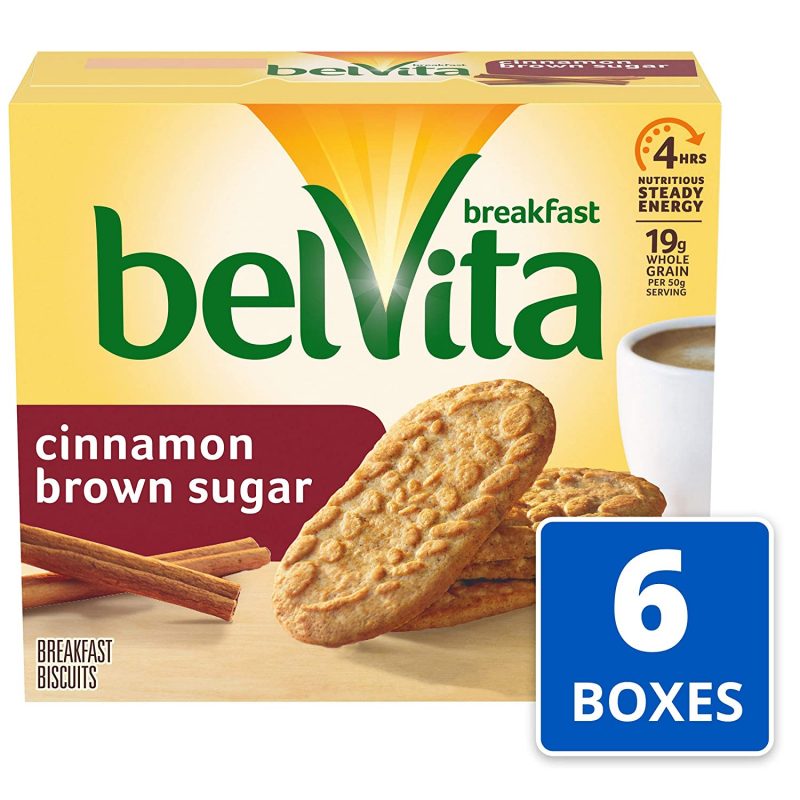 Belvita Cinnamon Brown Sugar Breakfast Biscuits. 6 Boxes of 5 Packs