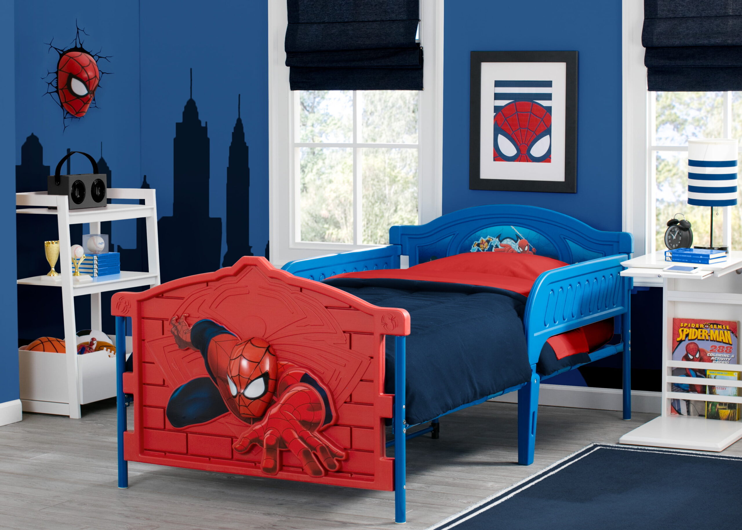 Delta Children Marvel Spider-Man 3D Plastic Twin Bed. Red
