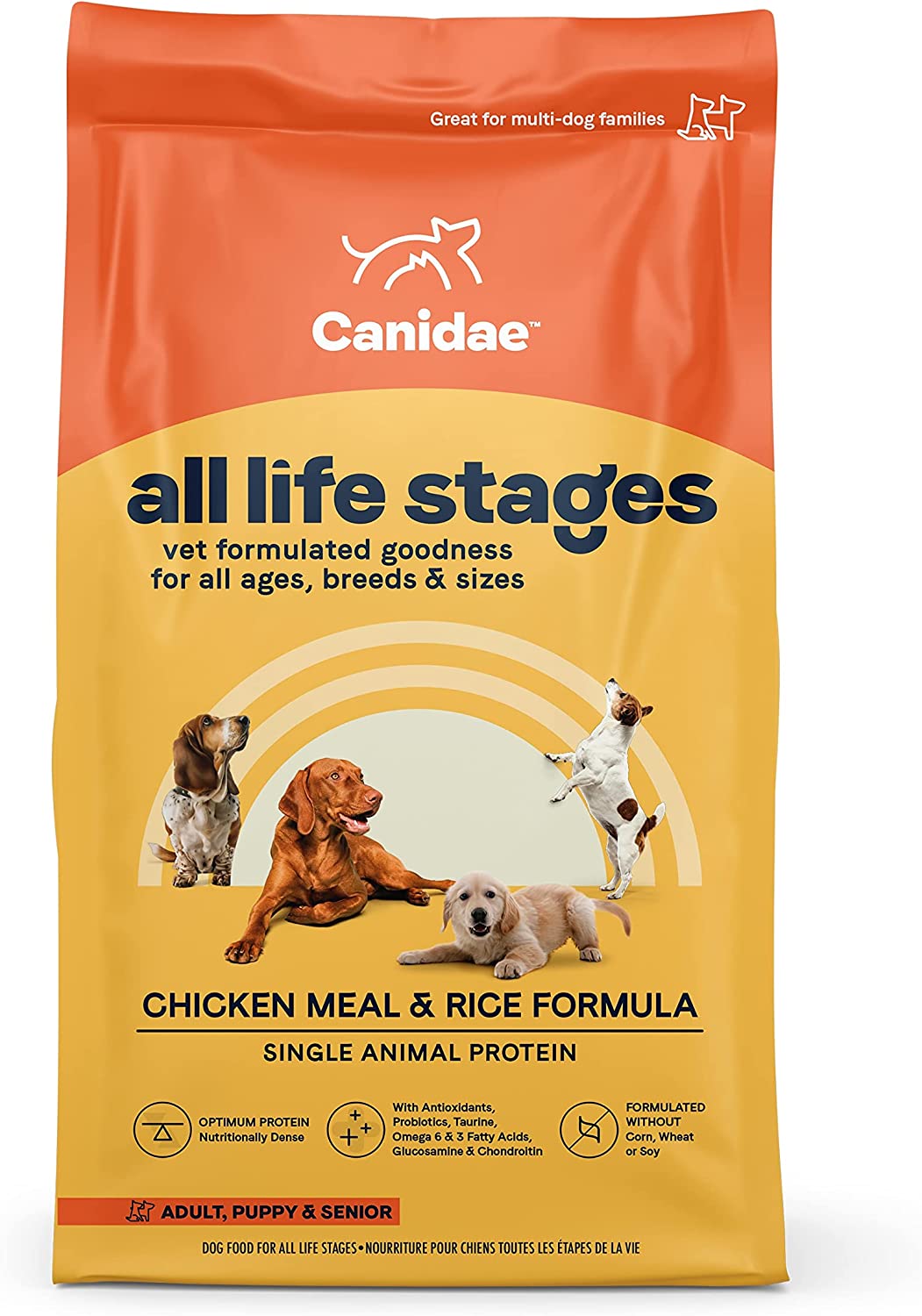 CANIDAE All Life Stages Chicken Meal & Rice Formula Dry Dog Food 44 Pound (Pack of 1)