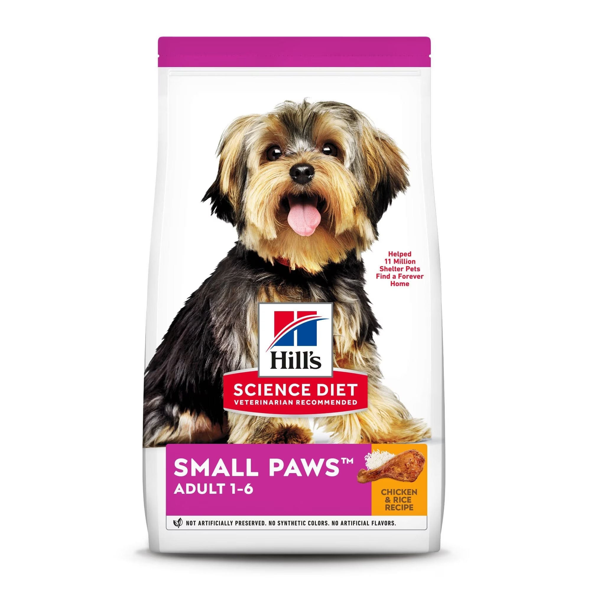 Hill-s Science Diet Adult Small Paws Chicken Meal & Rice Recipe Dry Dog Food (15.5lb)