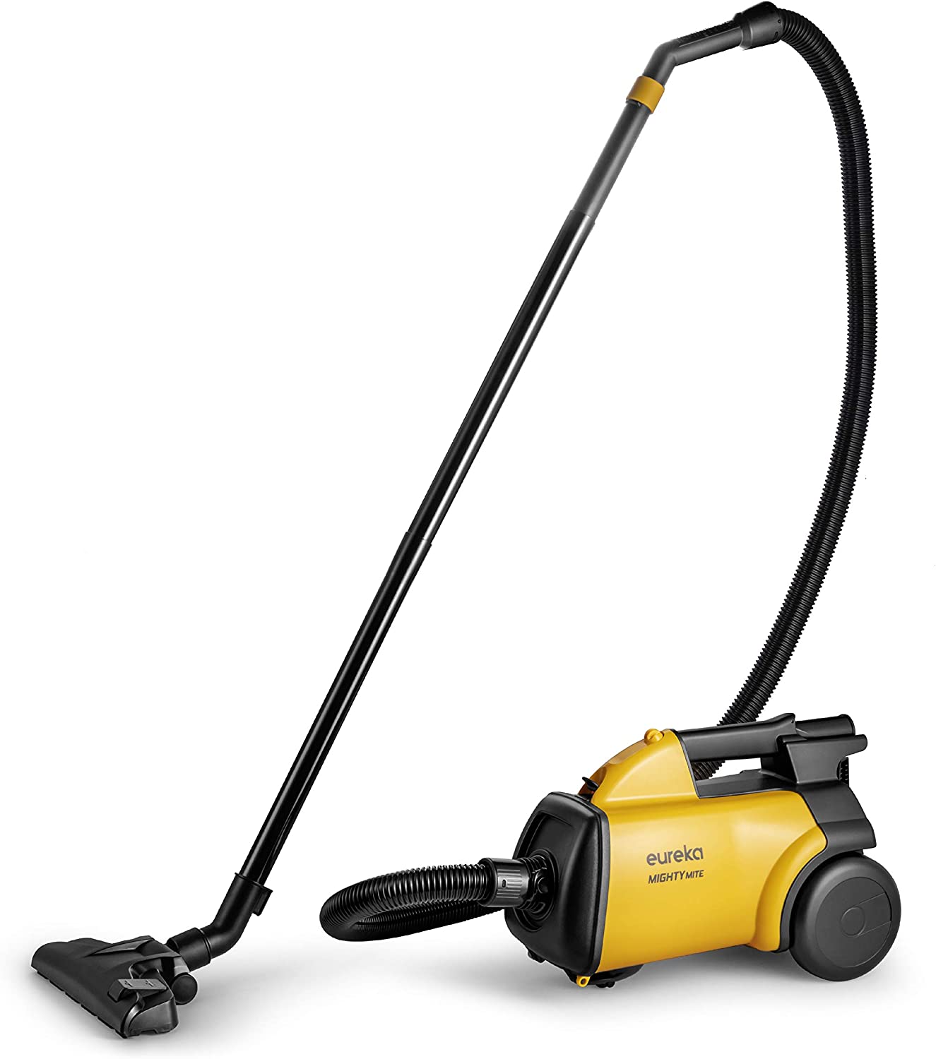 Eureka 3670M Canister Cleaner. Lightweight Powerful Vacuum for Carpets and Hard floors. w/ 5bags.Yellow