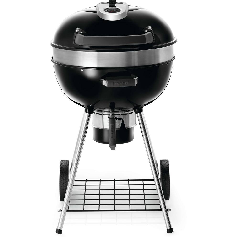 NAPOLEON PRO22K-LEG-2 22 in. PRO Charcoal Kettle Grill in Black with Built-In Thermometer