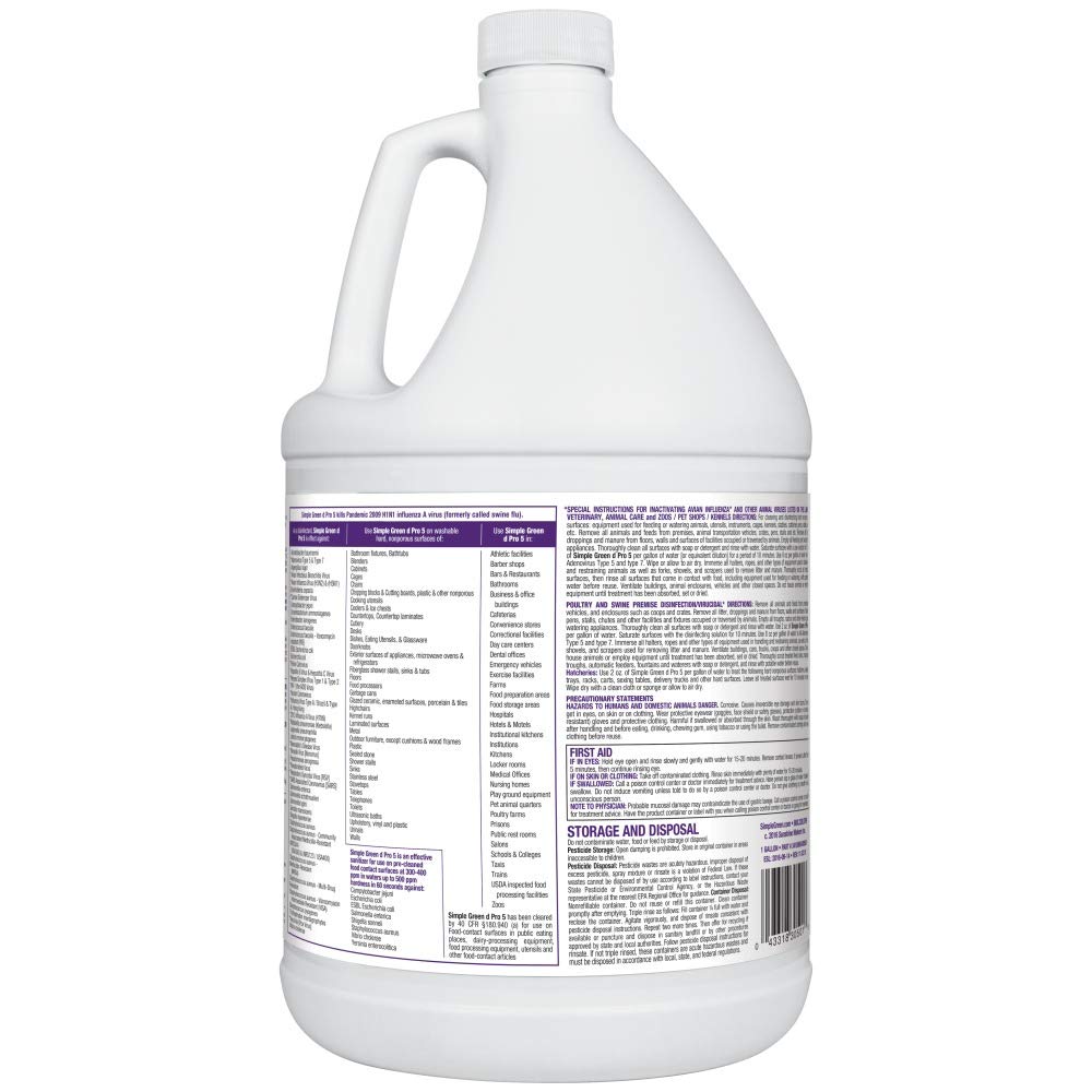 Simple Green d Pro 5 One-Step Disinfectant (128 oz.)