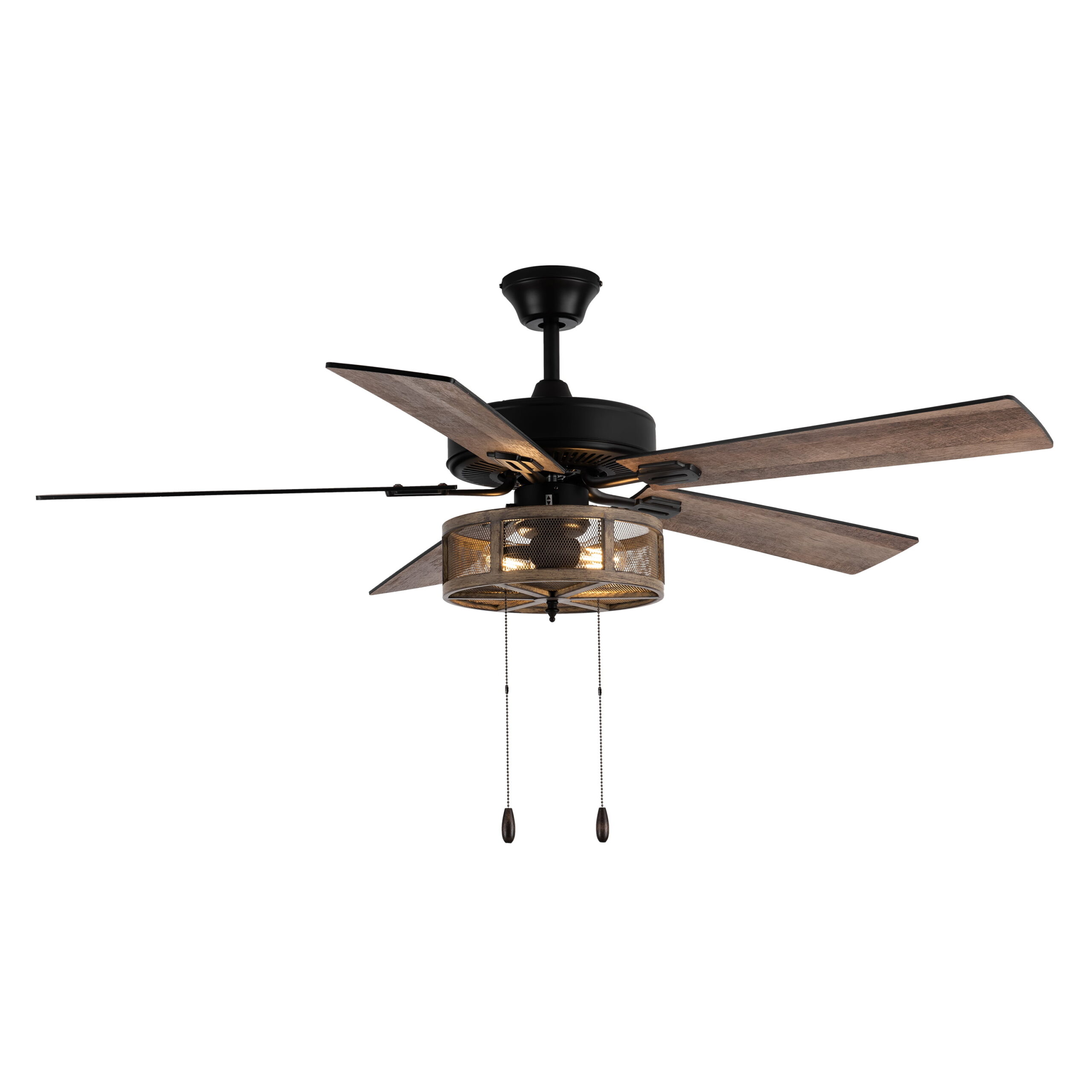 River of Goods 52″ Shabby Bronzed Farmhouse LED Ceiling Fan with Light