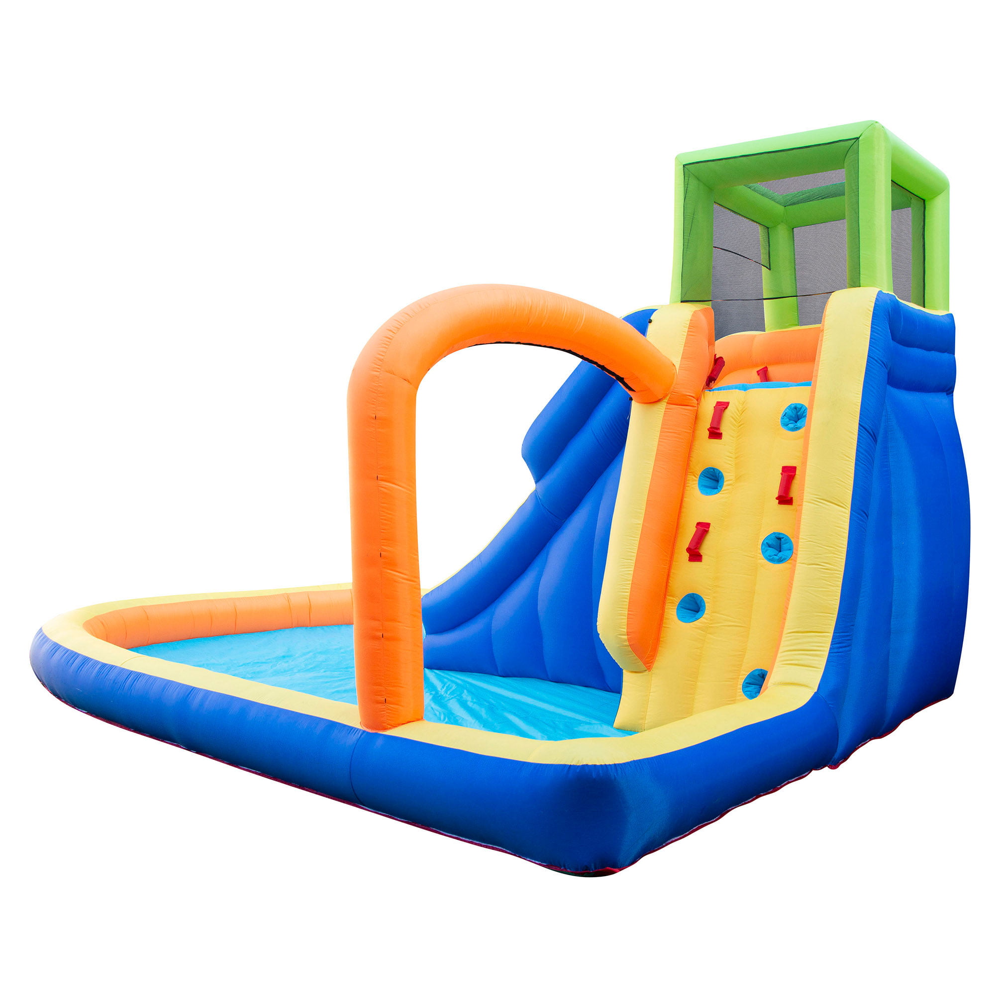 Banzai Splash Falls Water Park Backyard Inflatable Slide & Climbing Wall
