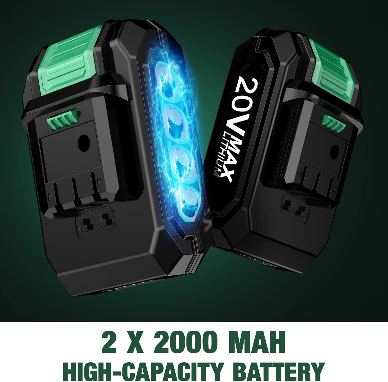 KIMO 18 Gauge Nail Gun Battery Powered w/ 2 X 2.0 Battery & Charger. 2 in 1 Cordless Brad Nailer/Electric Stapler. Adjustable Depth. 18GA Nailer/Staples for Upholstery. Home Improvement & Woodworking