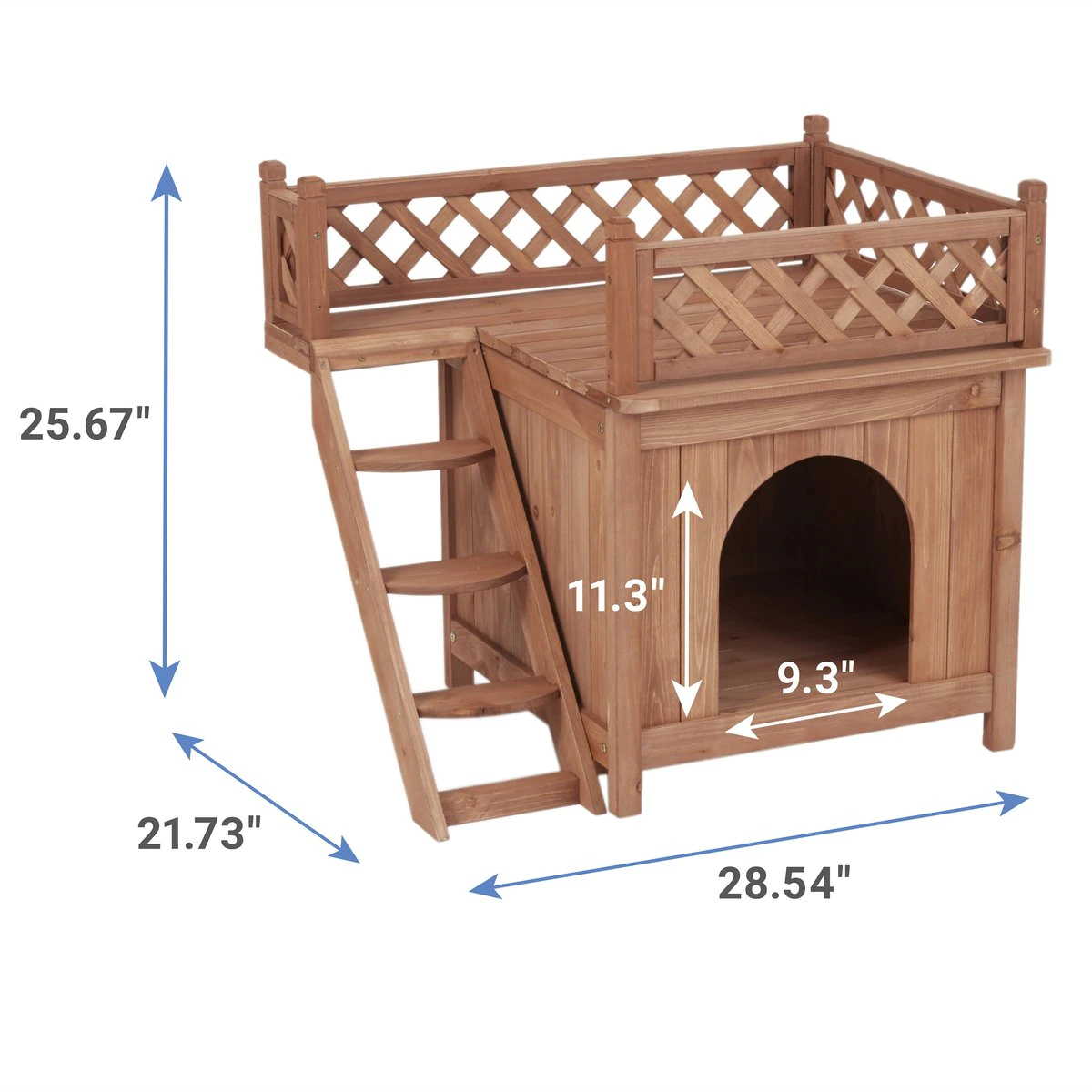 Merry Products Room with a View Wood Dog & Cat House