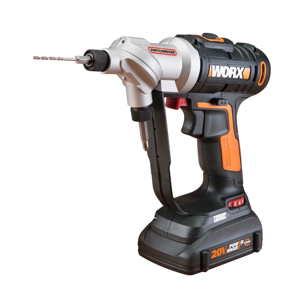 WORX Power Share 20-volt Max 1/4-in Cordless Drill (1 Li-ion Battery Included and Charger Included)