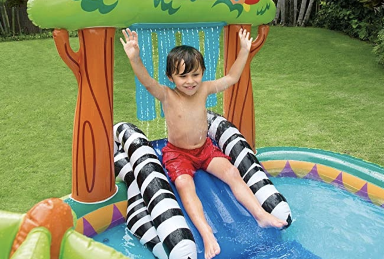Intex Jungle Play Center Inflatable Pool with Sprayer - 85″ X 74″ X 49″