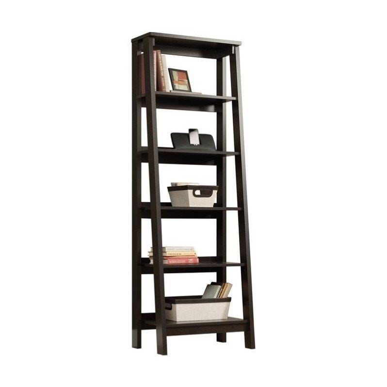 Sauder Trestle 5 - Shelf Bookcase. Jamocha Wood Finish