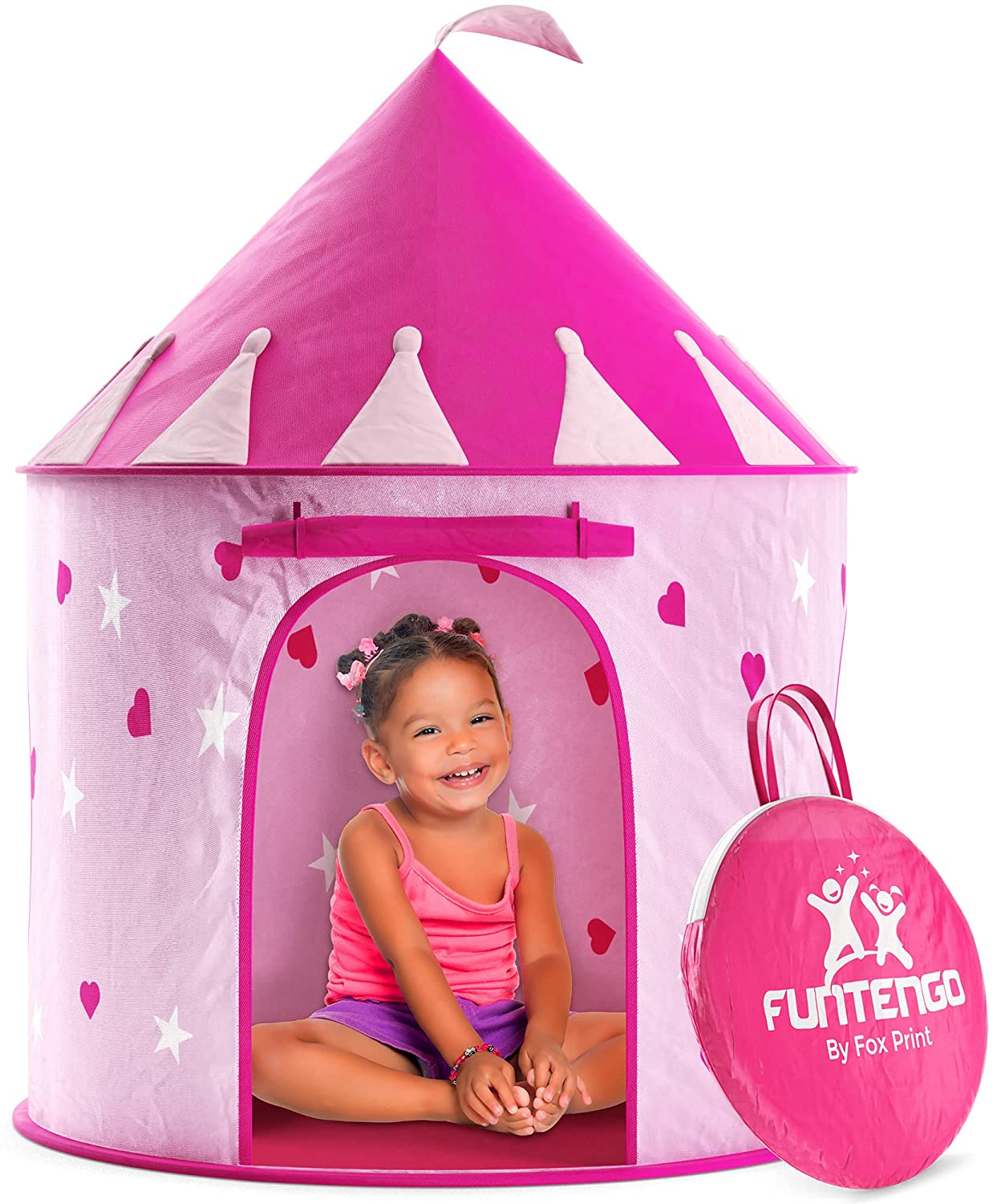 FoxPrint Princess Castle Play Tent With Glow In The Dark Stars