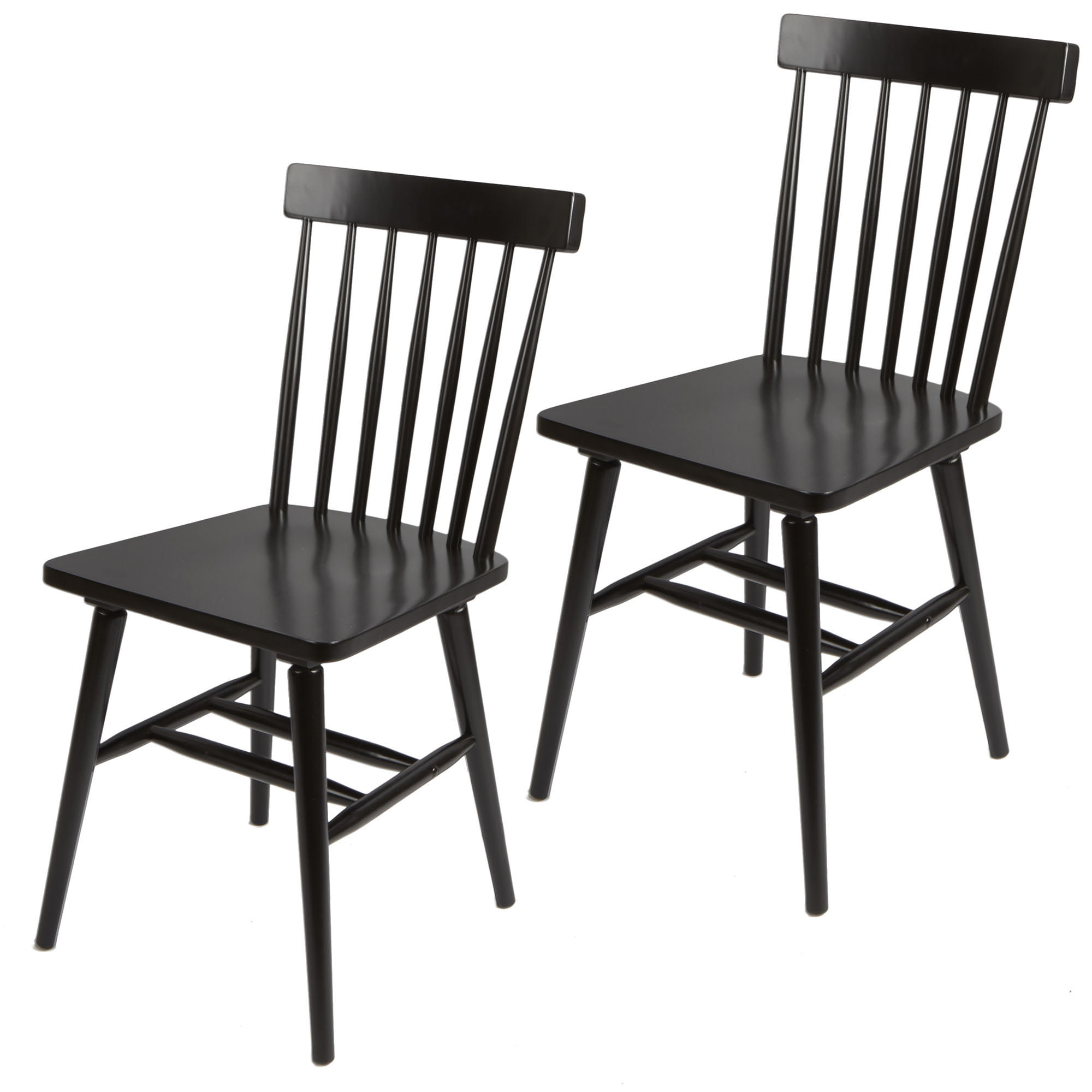 Better Homes & Gardens Gerald Classic Black Wood Dining Chairs. Set of 2
