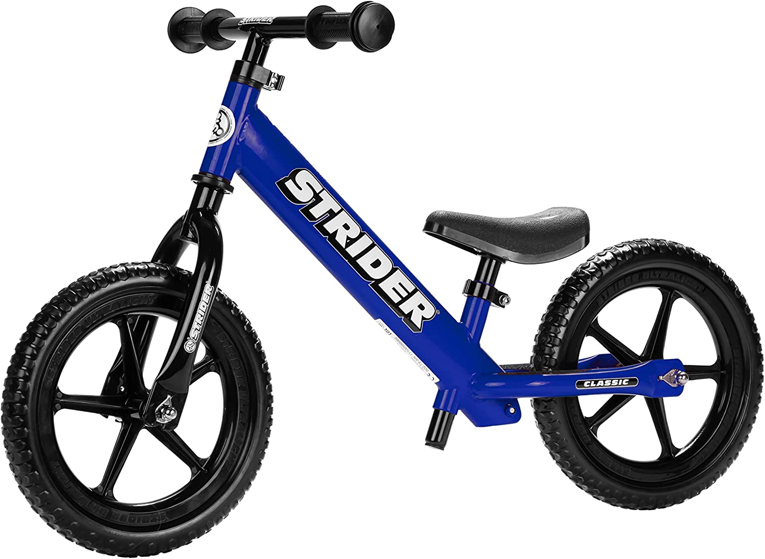 Strider - 12 Classic Balance Bike. Ages 18 Months to 3 Years (Blue)