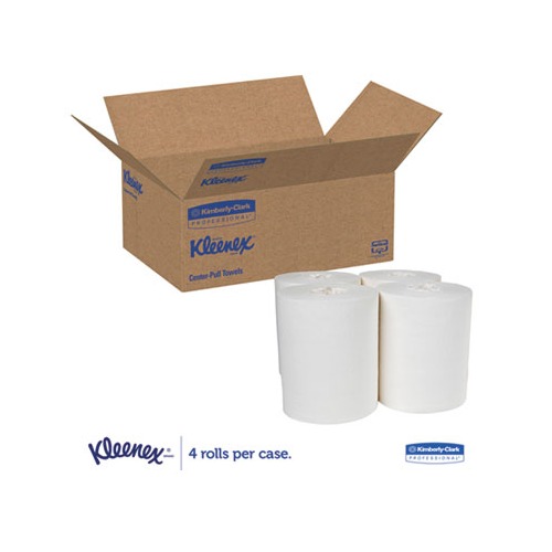 Kleenex Premiere Center-Pull Towels. Perforated. 15 x 8. 8 2/5 dia. 250/Roll. 4 Rolls/Ct -KCC01320
