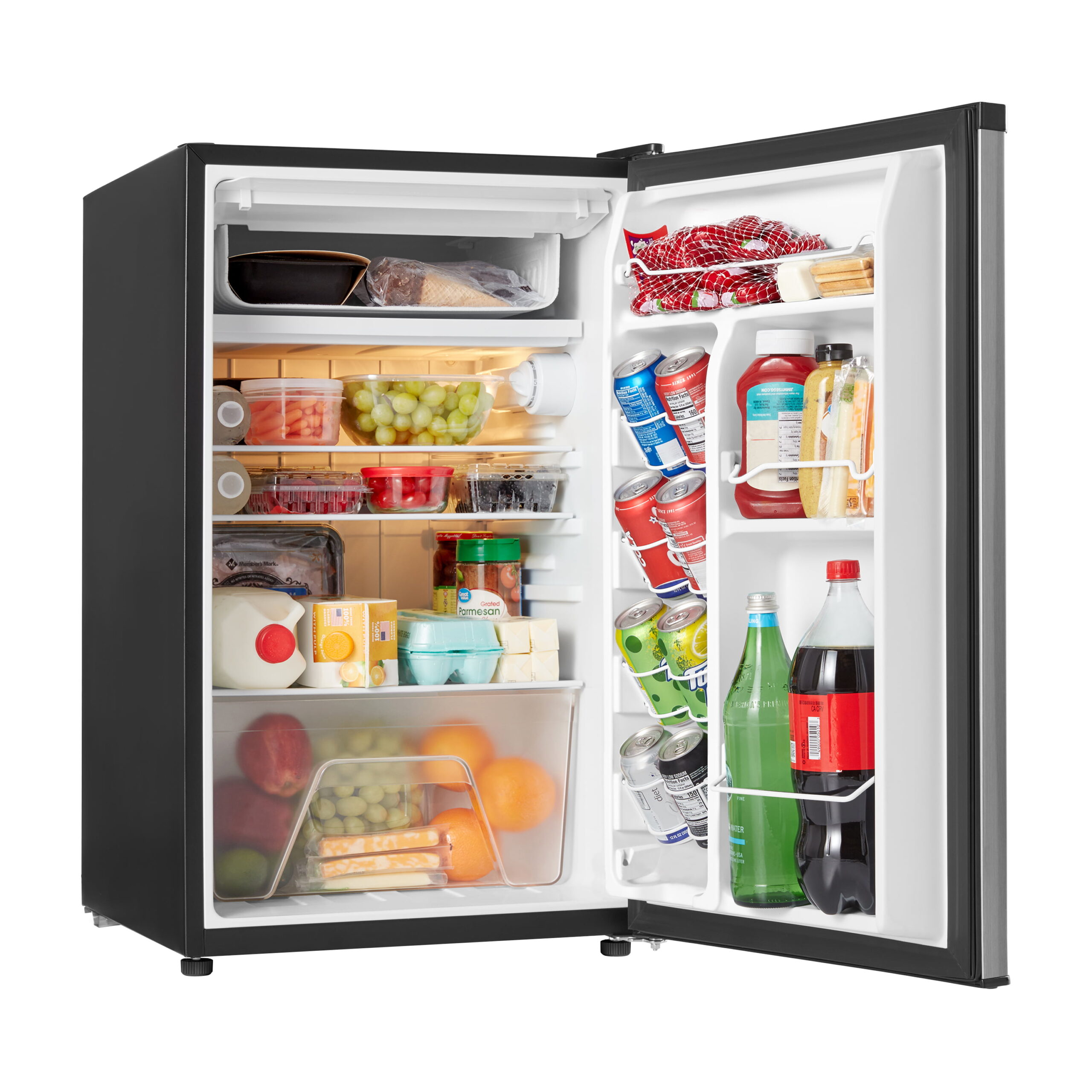 Galanz 4.3 Cu ft Single Door Mini Fridge. Stainless Steel