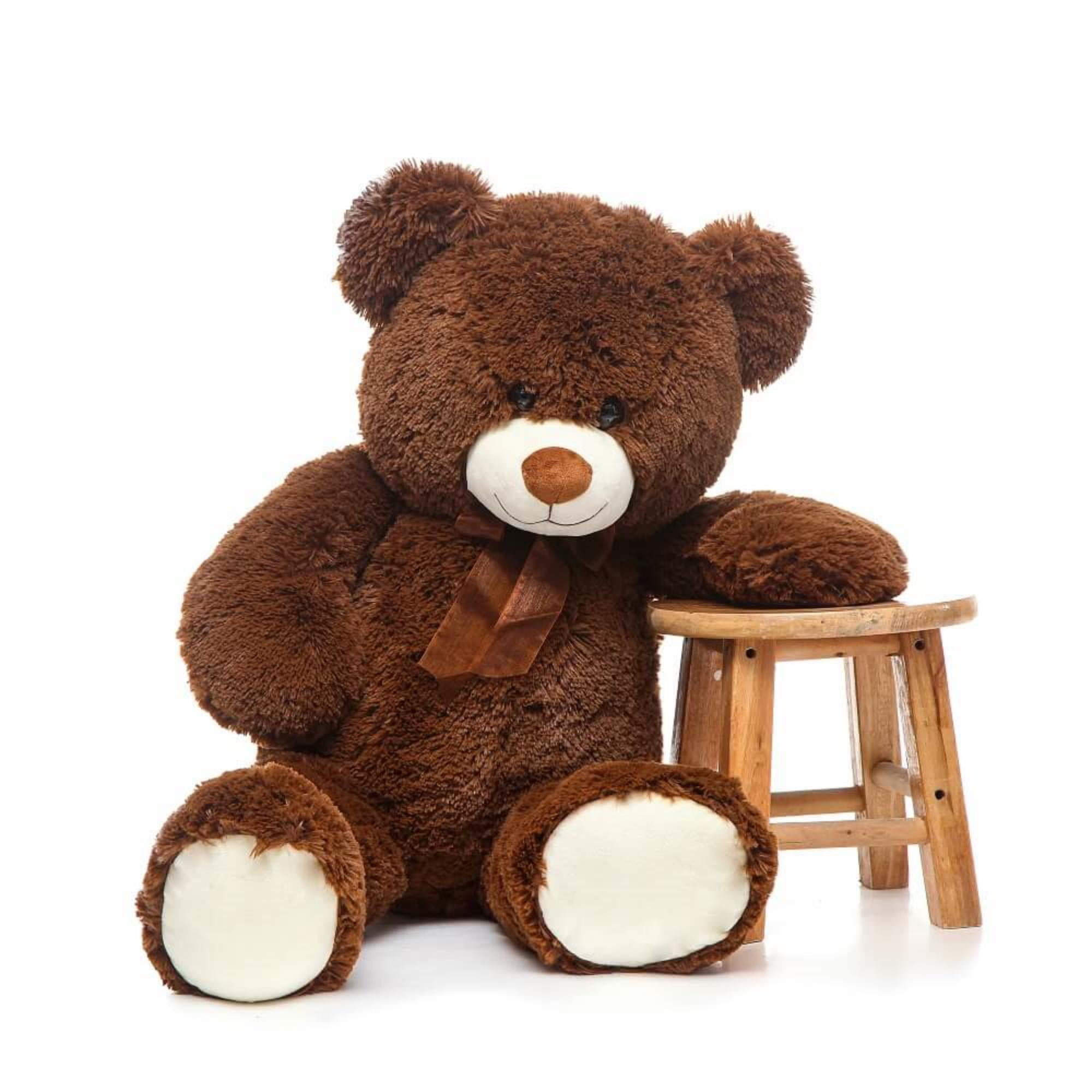 MorisMos Giant Teddy Bear 35.4” Soft Stuffed Animal Big Bear Plush Toy. Chocolate