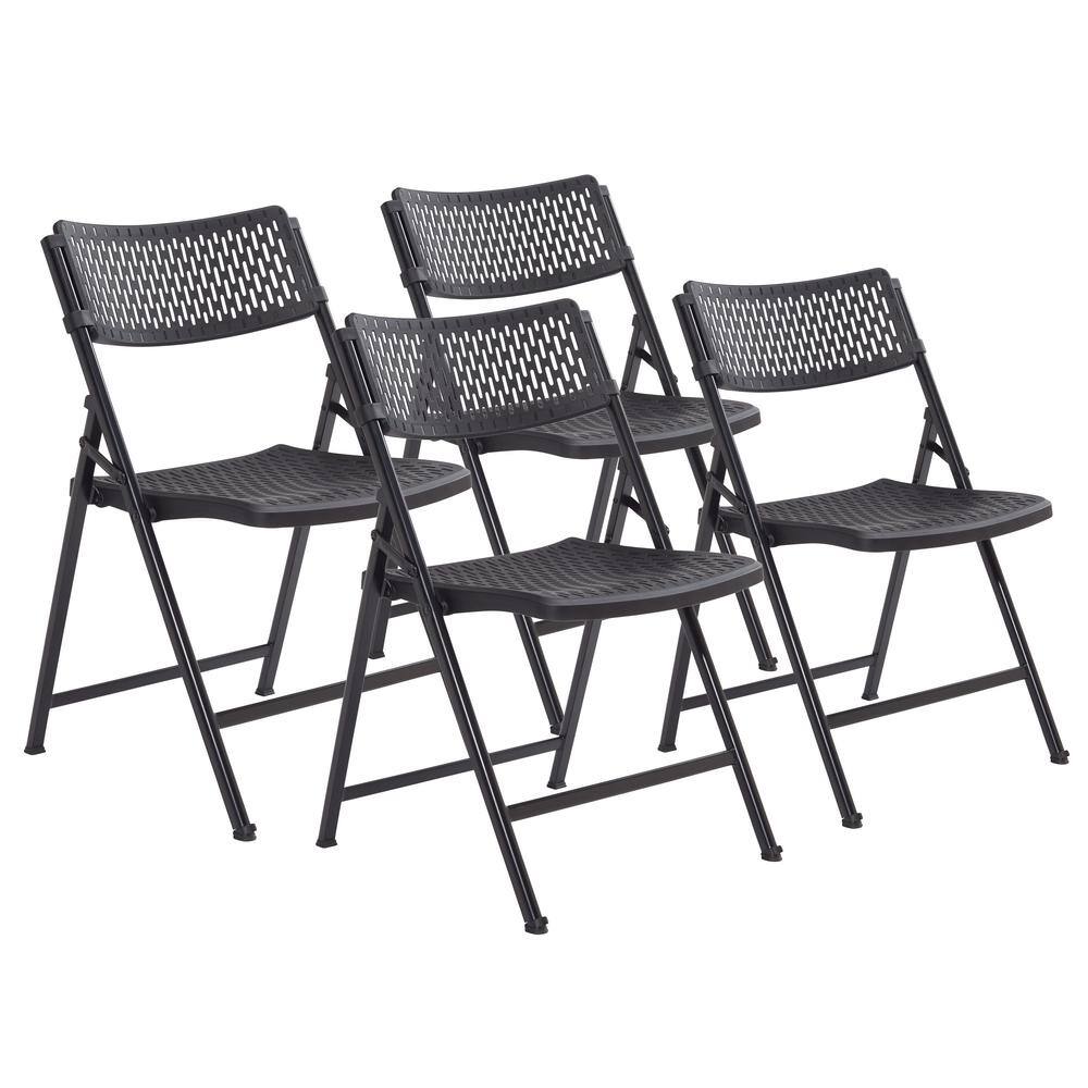 National Public Seating 1410 AirFlex Series Premium Polypropylene Folding Chair (Pack of 4)