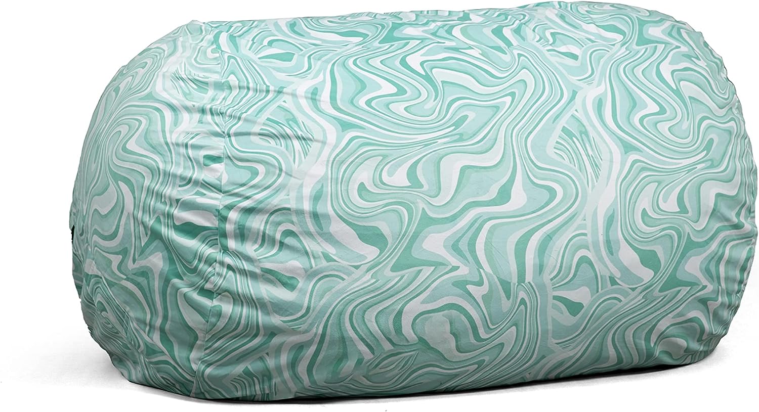 Big Joe Fuf Media Lounger Foam Filled Bean Bag Chair. Groovy Green Plush. Soft Polyester. 6 feet Giant