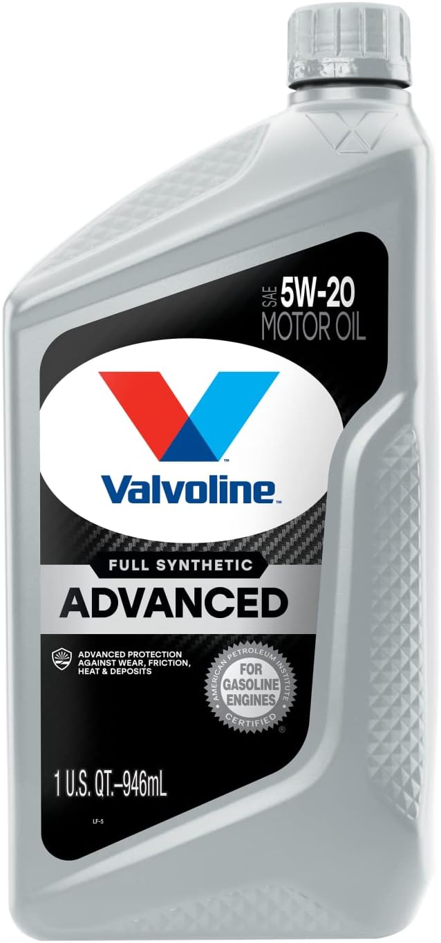 Valvoline Advanced Full Synthetic SAE 5W-20 Motor Oil 1 QT. Case of 6