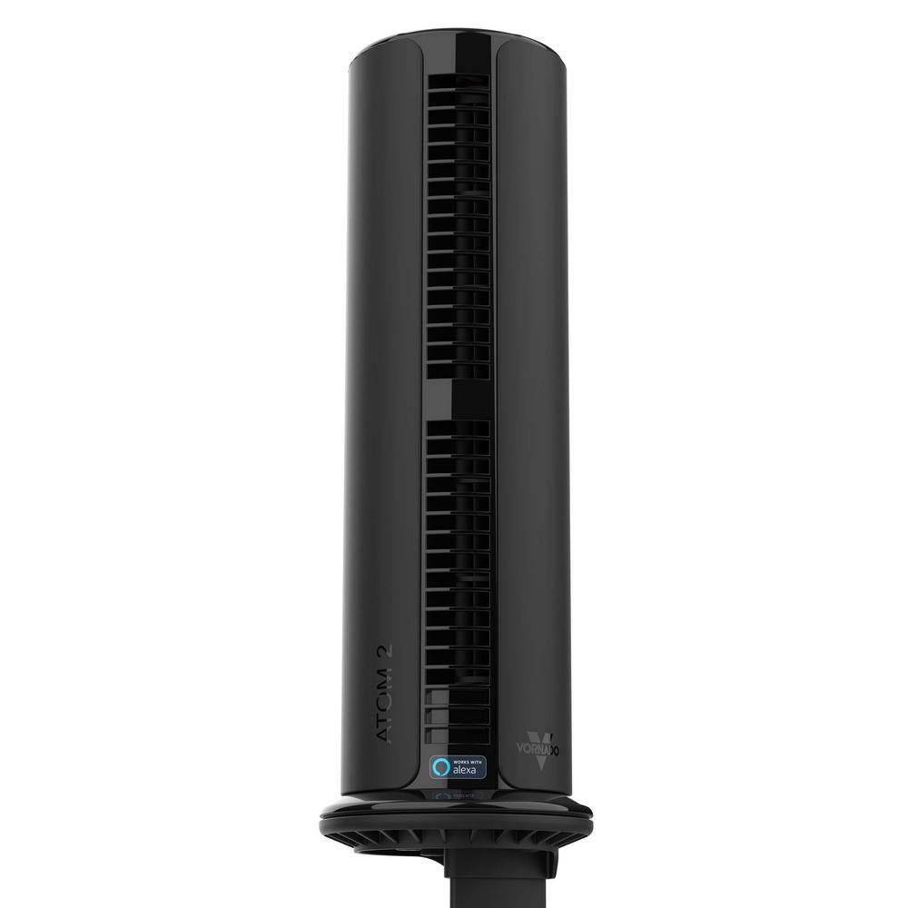 Vornado FA1-0192-06 Atom 2S AE 16.22 in. 4 fan speeds Tower Fan 46.5 in. Black with Alexa Capabilities