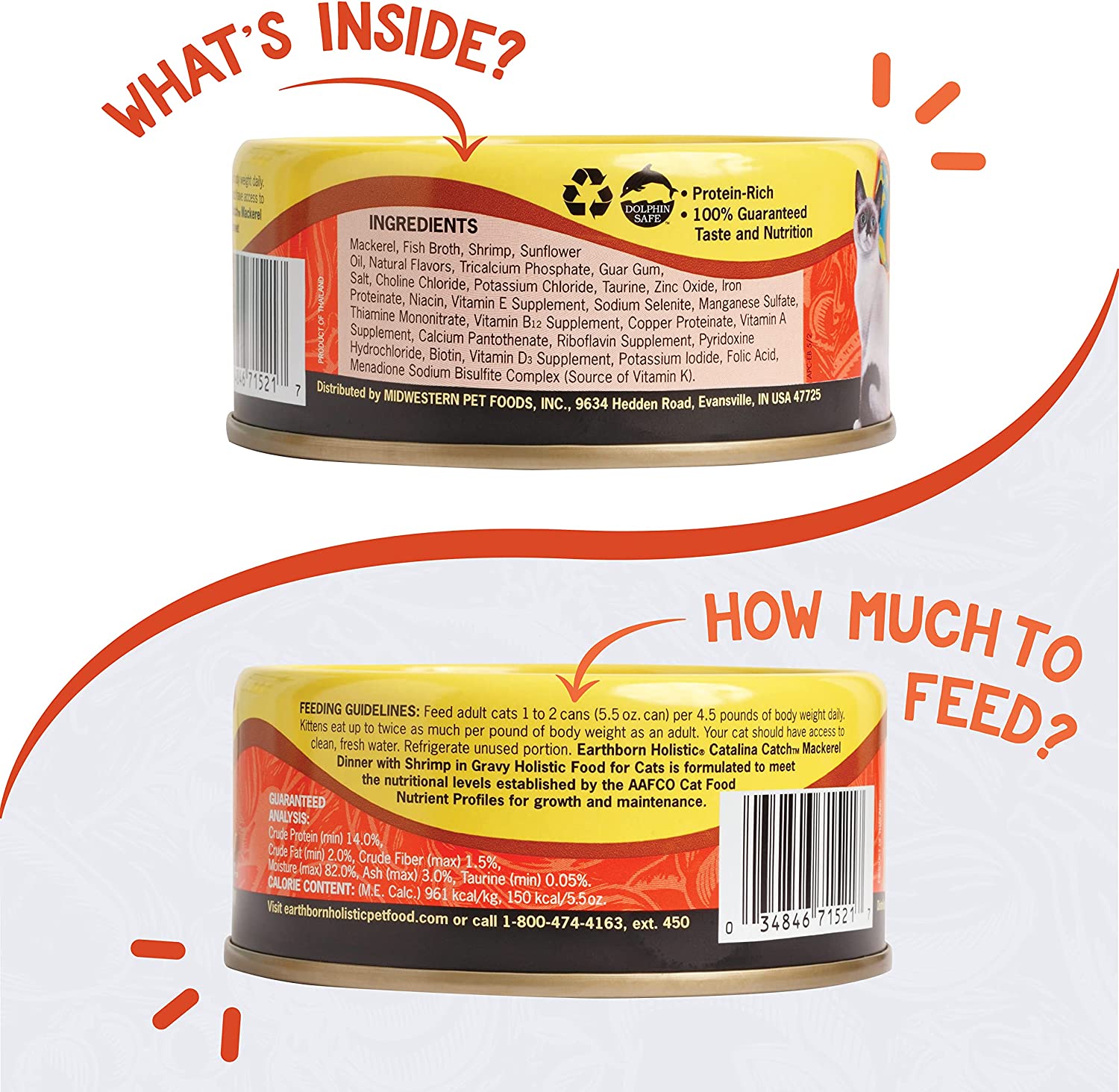 Earthborn Holistic Catalina Catch Grain Free Canned Cat Food 5.5 Ounce (Pack of 24)