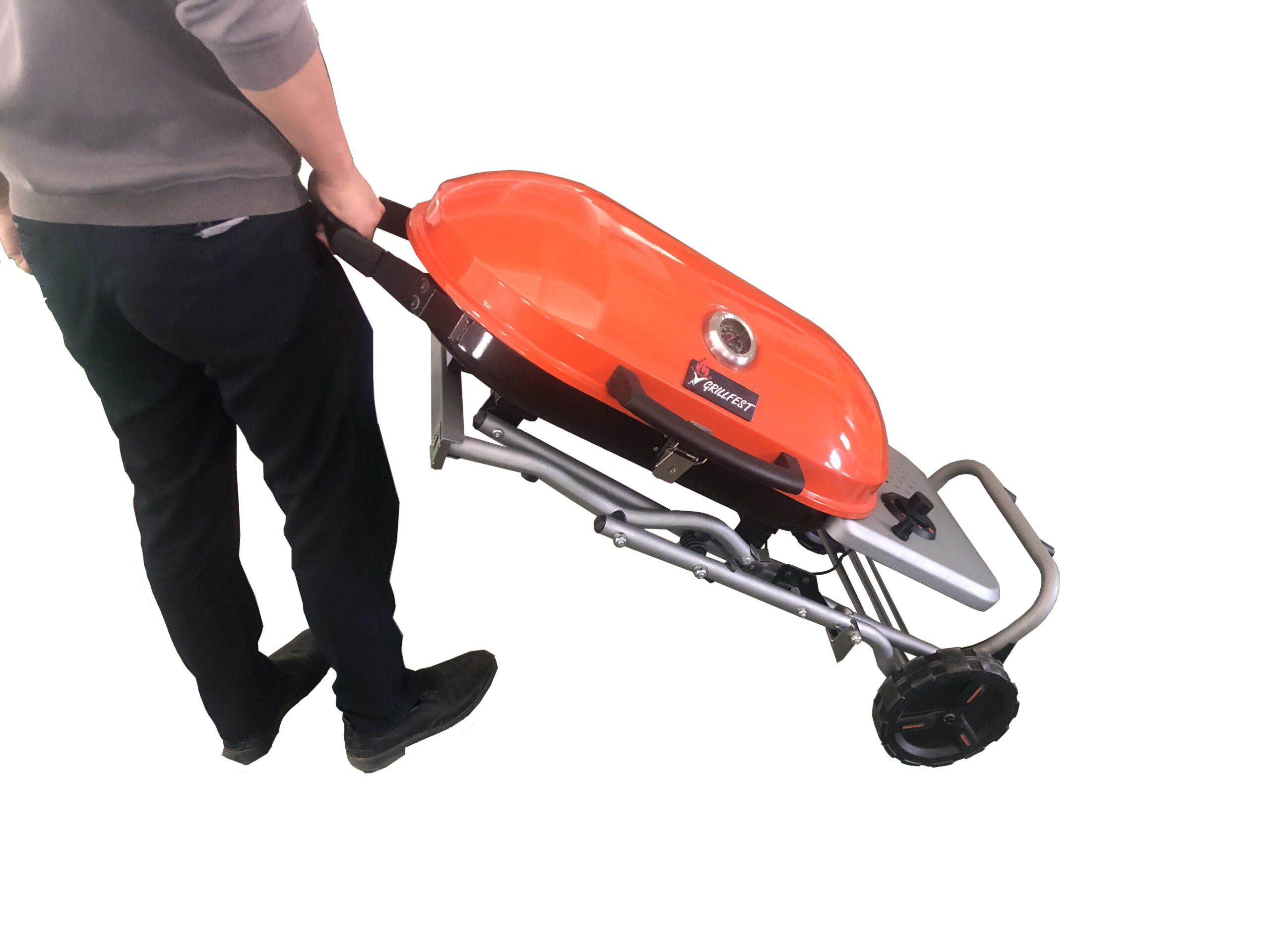 GrillFest 348 Sq Inch 15000 BTU 1-Burner Folding/Rolling/Standing Camp Grill