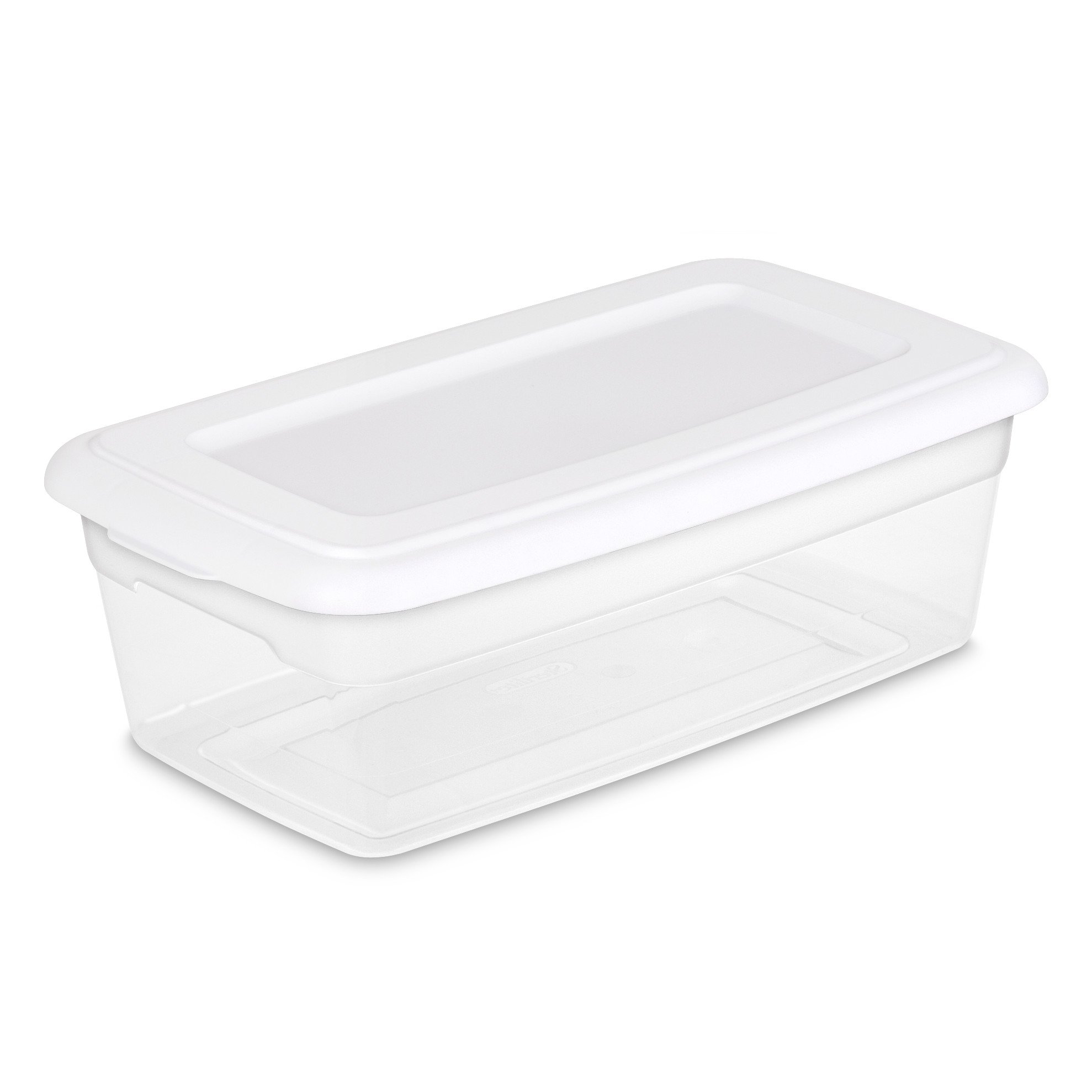 Sterilite 6 Qt. Storage Box Plastic. White. Set of 36