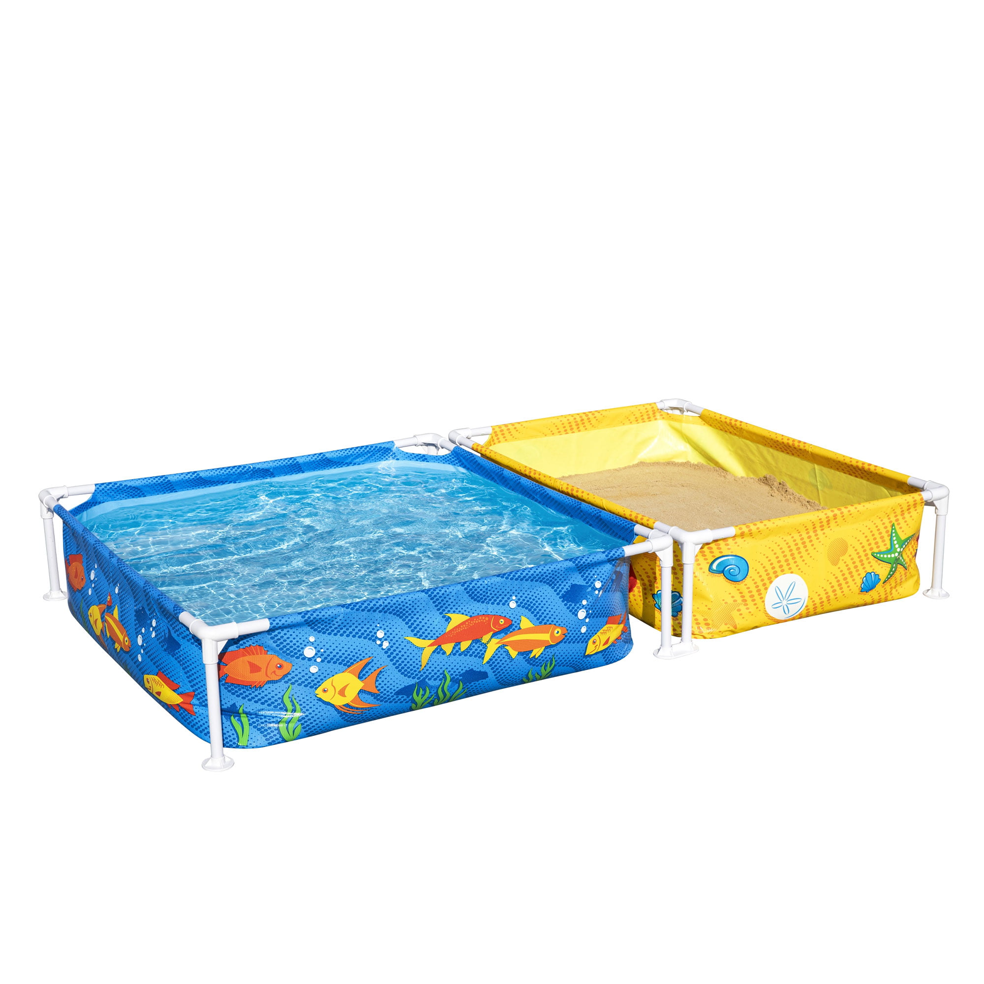 H2OGO! My First Frame Above Ground DuraPlus Kiddie Pool & Sandpit w/Cover