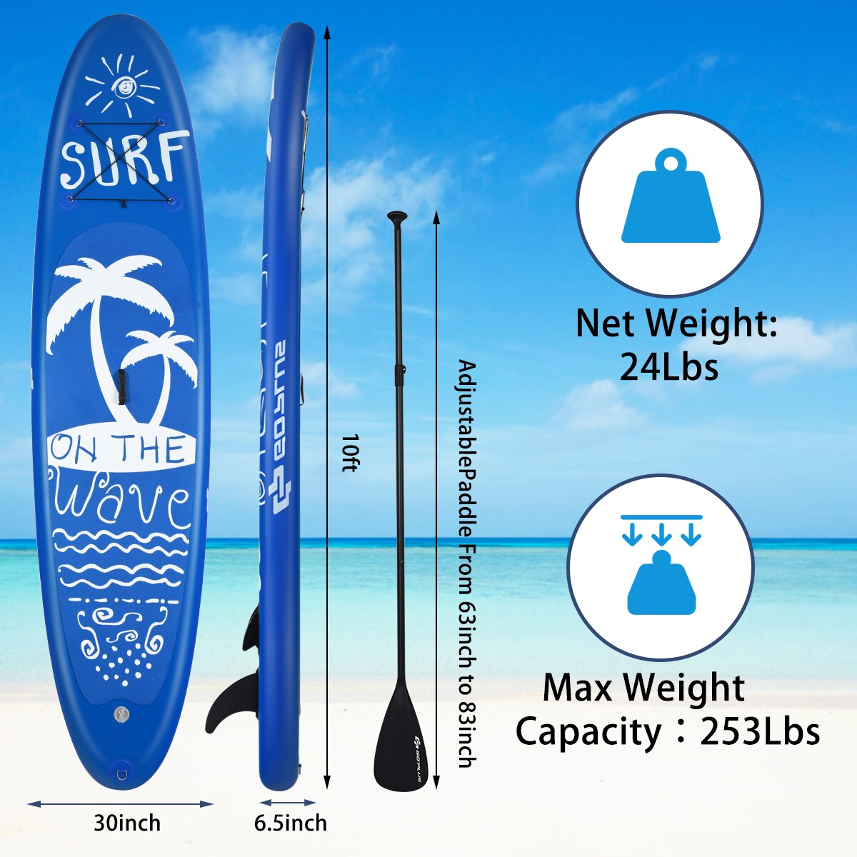 Goplus Costway 120-ft Inflatable Stand Up Paddle Board (8-Pack)