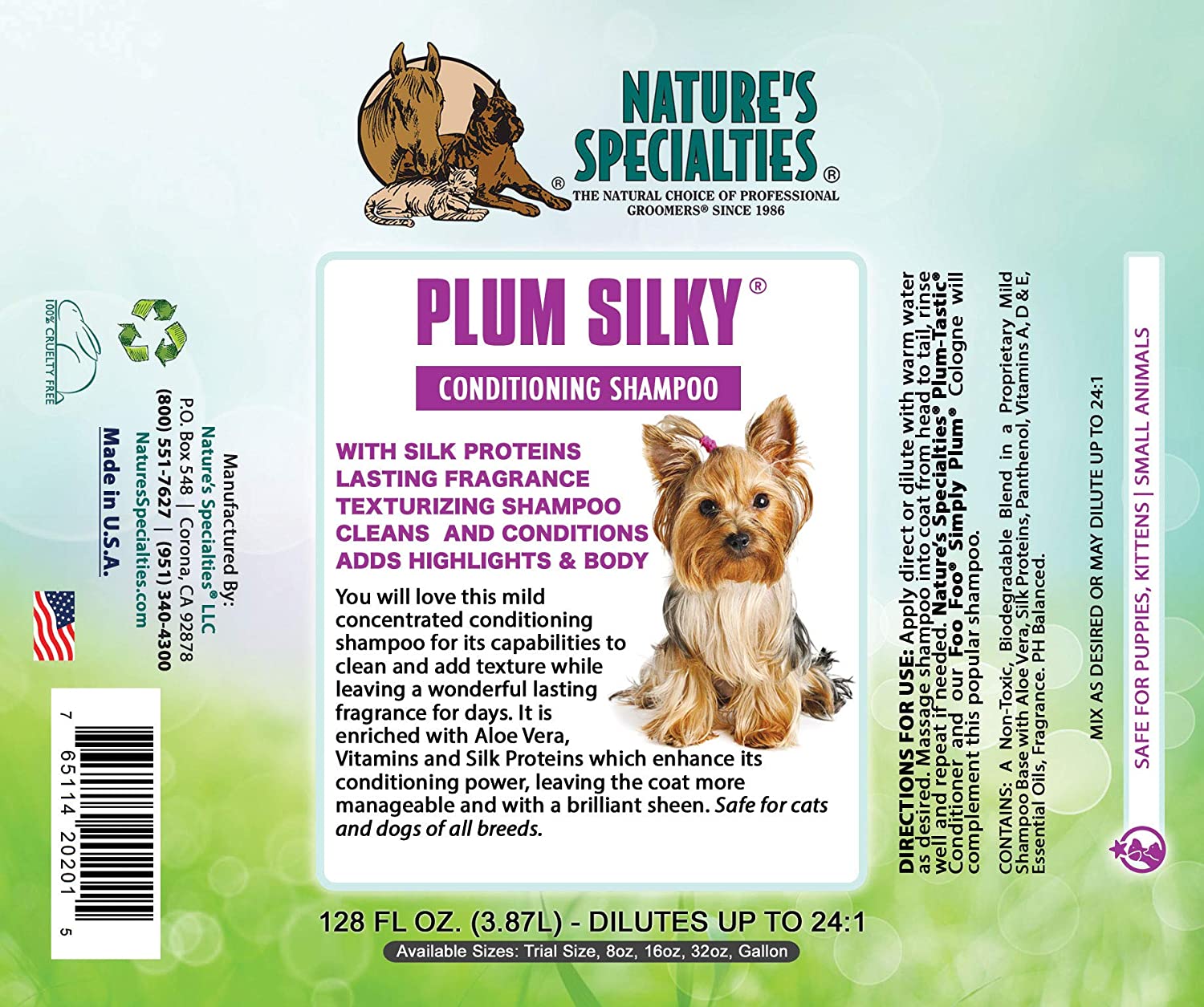 Nature-s Specialties Plum Silky Dog Conditioning Shampoo (1-gal bottle)