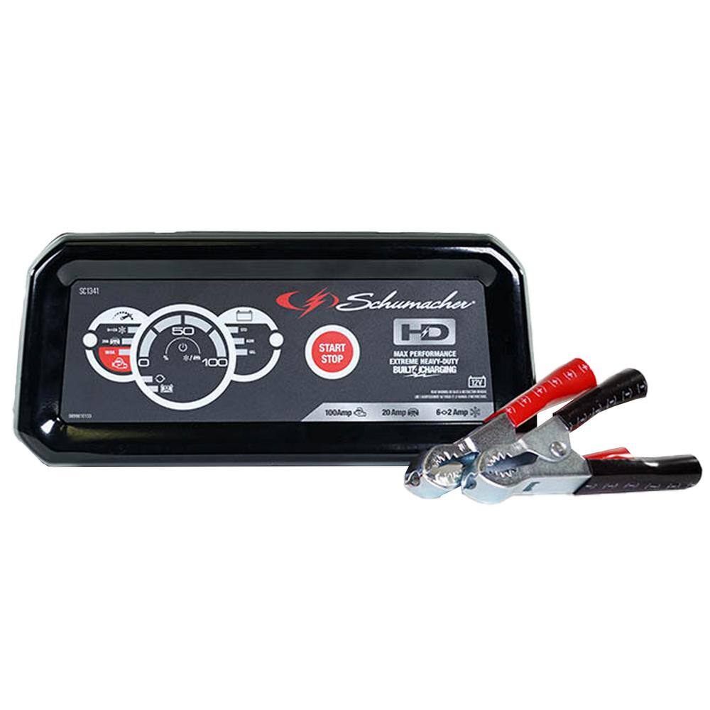 Schumacher Electric SC1341 Schumacher Automotive 12-Volt 100-Amp Fully Automatic Battery Charger and Jump Starter