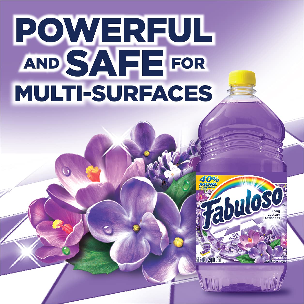 Fabuloso All Purpose Cleaner. Lavender. Bathroom Cleaner. 56 Fluid Ounce (Pack of 6)