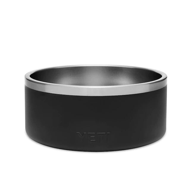 YETI Boomer 8. Stainless Steel. Non-Slip Dog Bowl. Holds 64 Ounces. Black