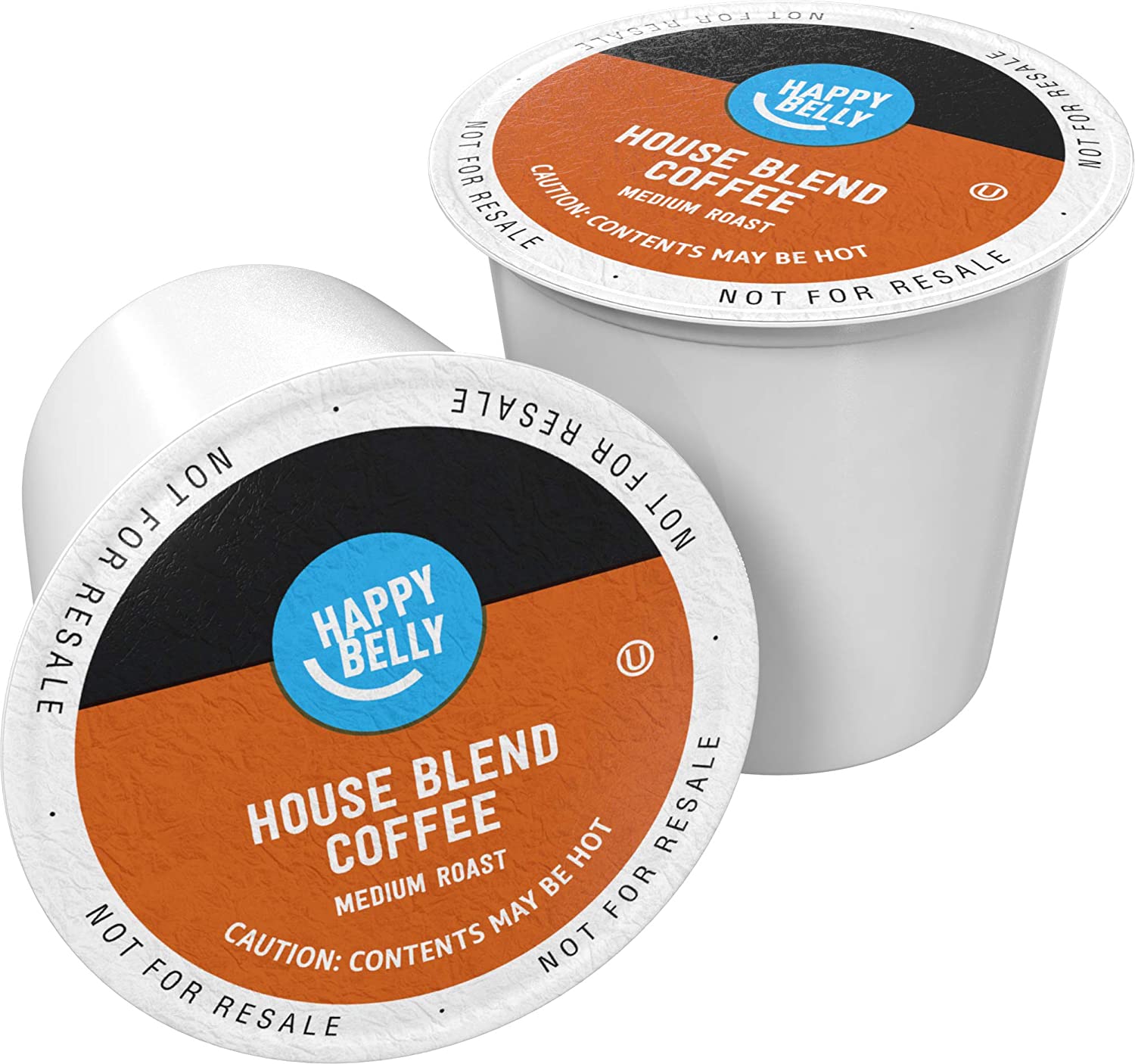 Happy Belly 100 Ct. Medium-Dark Roast Coffee Pods House Blend Compatible with Keurig 2.0 K-Cup Brewers