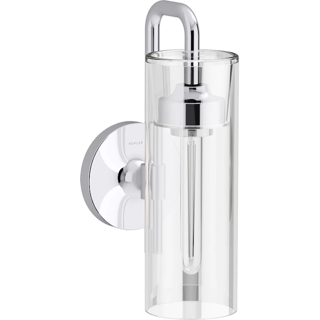 KOHLER  Purist 3.94-in W 1-Light Polished Chrome Modern/Contemporary Wall Sconce (27262-SC01-CPL)