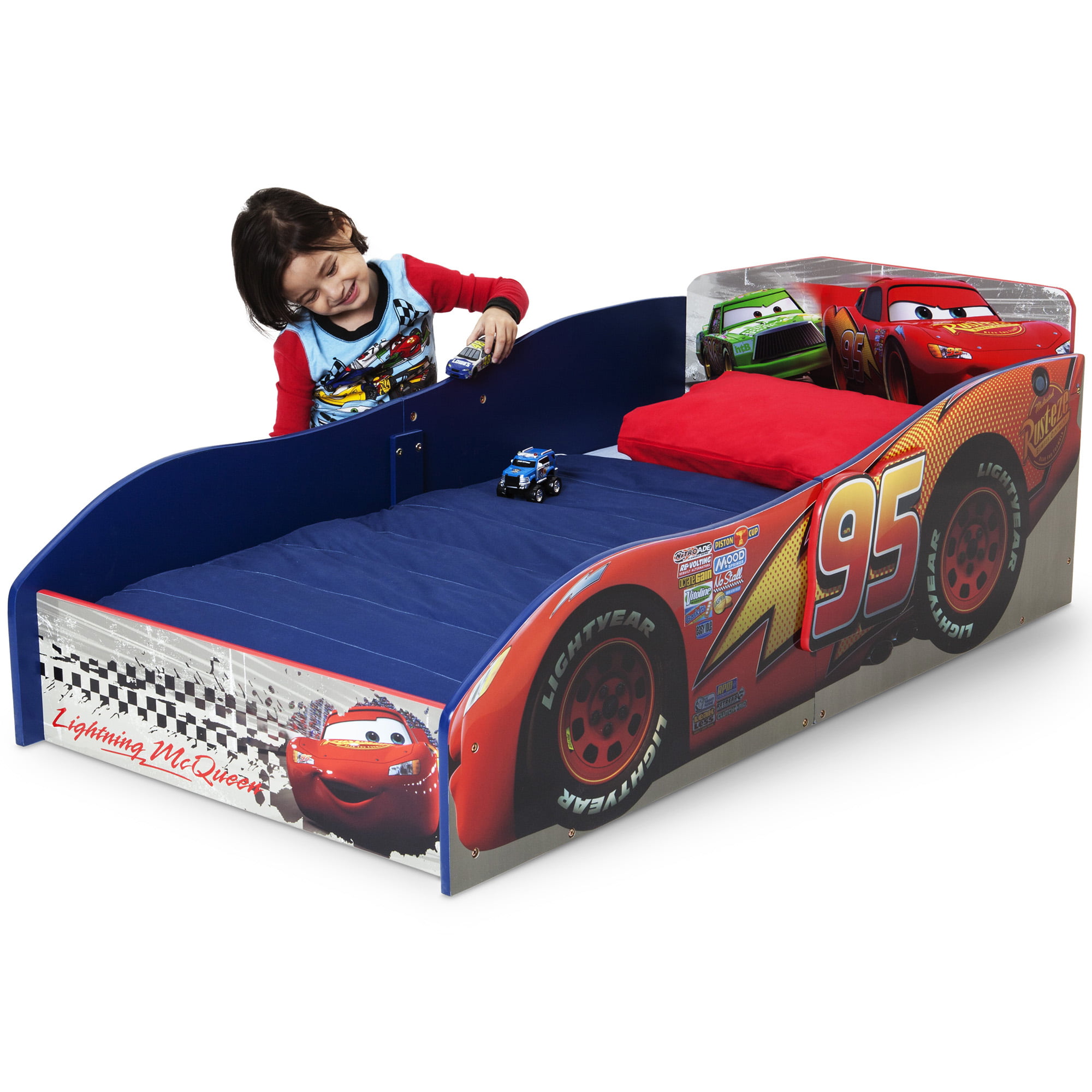 Disney/Pixar Cars Wooden Toddler Bed by Delta Children. Greenguard Gold Certified. Red