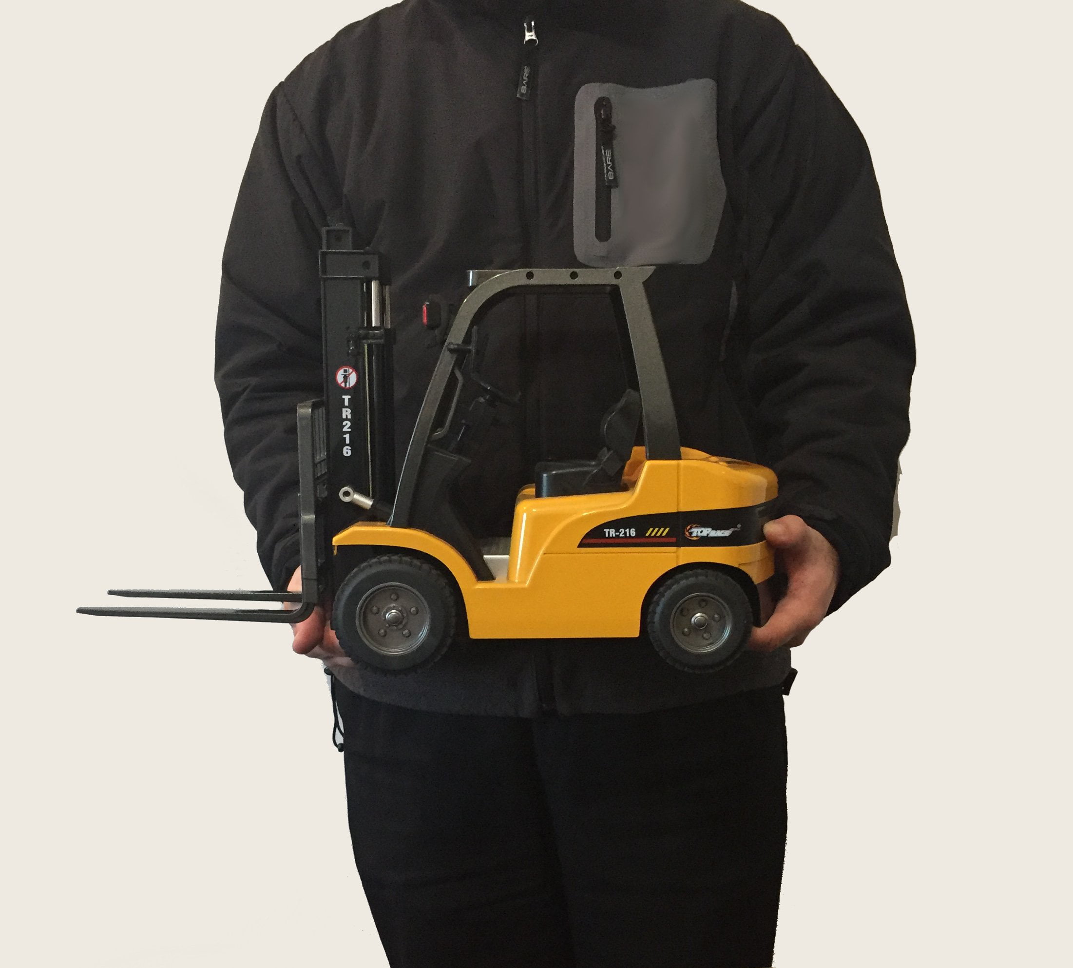 Top Race Jumbo Remote Control Forklift Toy - 13″ Tall. 8 Channel Full Functional RC Forklift for Boys 