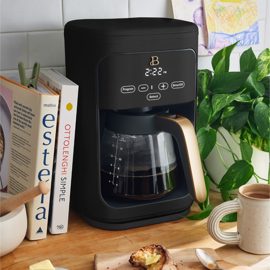 Beautiful 14 Cup Programmable Touchscreen Coffee Maker. Black Sesame by Drew Barrymore