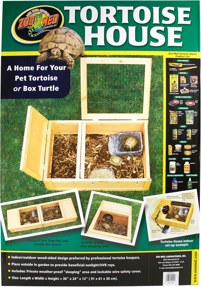 Zoo Med Tortoise House. size (36″l x 24″w x 12″h)