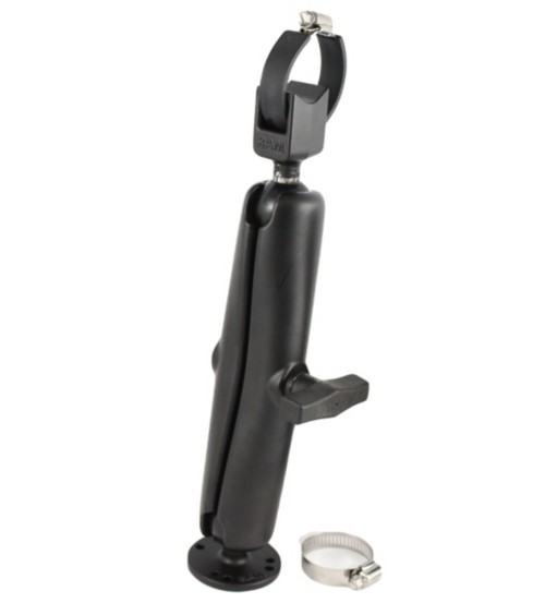 RAM Long Arm Trolling Motor Stabilizer with Strap Hose Clamp