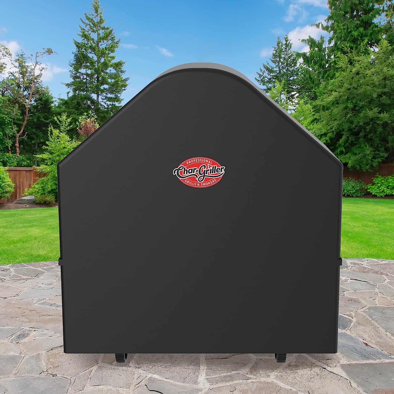 Char-Griller 6455 AKORN Auto-Kamado Charcoal Grill Cover. Black