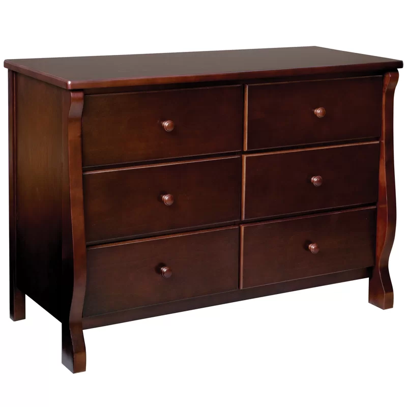 Delta Children ‎70816-607 Universal 6 Drawer Dresser. Greenguard Gold Certified. Black Cherry