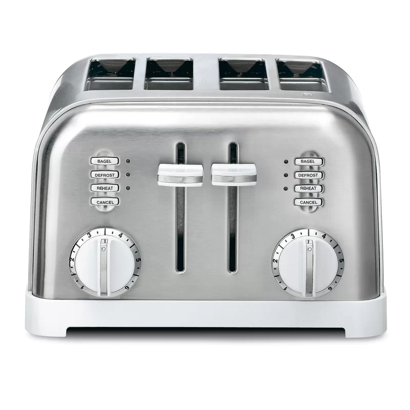 Cuisinart CPT-180WP1 4-Slice Metal Classic Toaster. White/Stainless Steel
