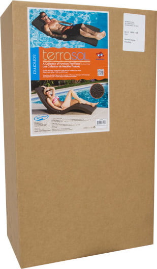 SwimWays Terra Sol Sonoma 2-in-1 Pool Float and Patio Chaise Lounge Chair. Chocolate Brown