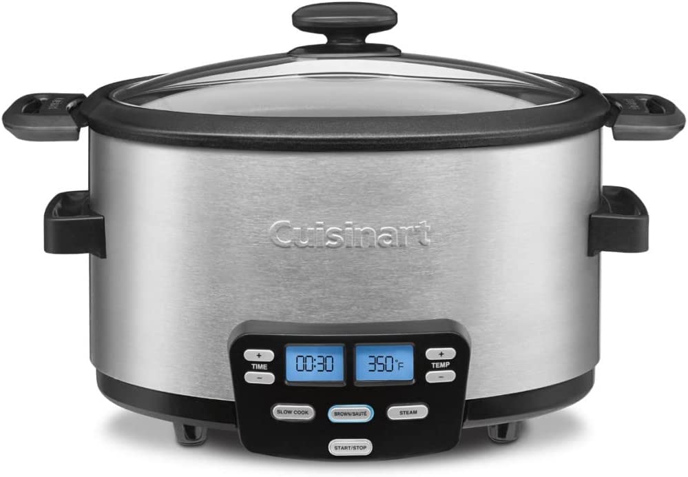 Cuisinart MSC-400 3-In-1 Cook Central 4-Quart Multi-Cooker: Slow Cooker. Brown/Saute. Steamer