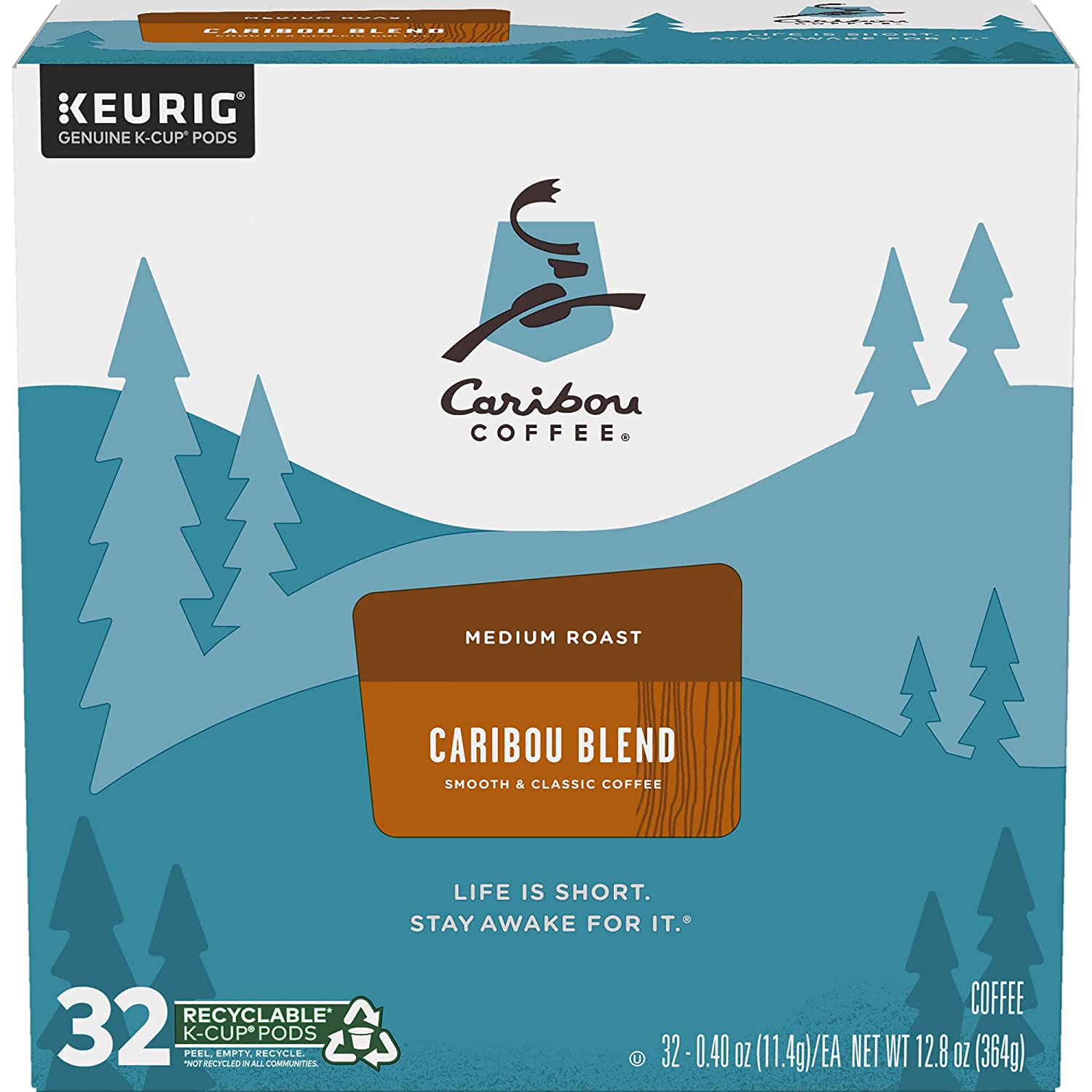 Caribou Coffee Caribou Blend. Single-Serve Keurig K-Cup Pods. Medium Roast Coffee. 32 Count