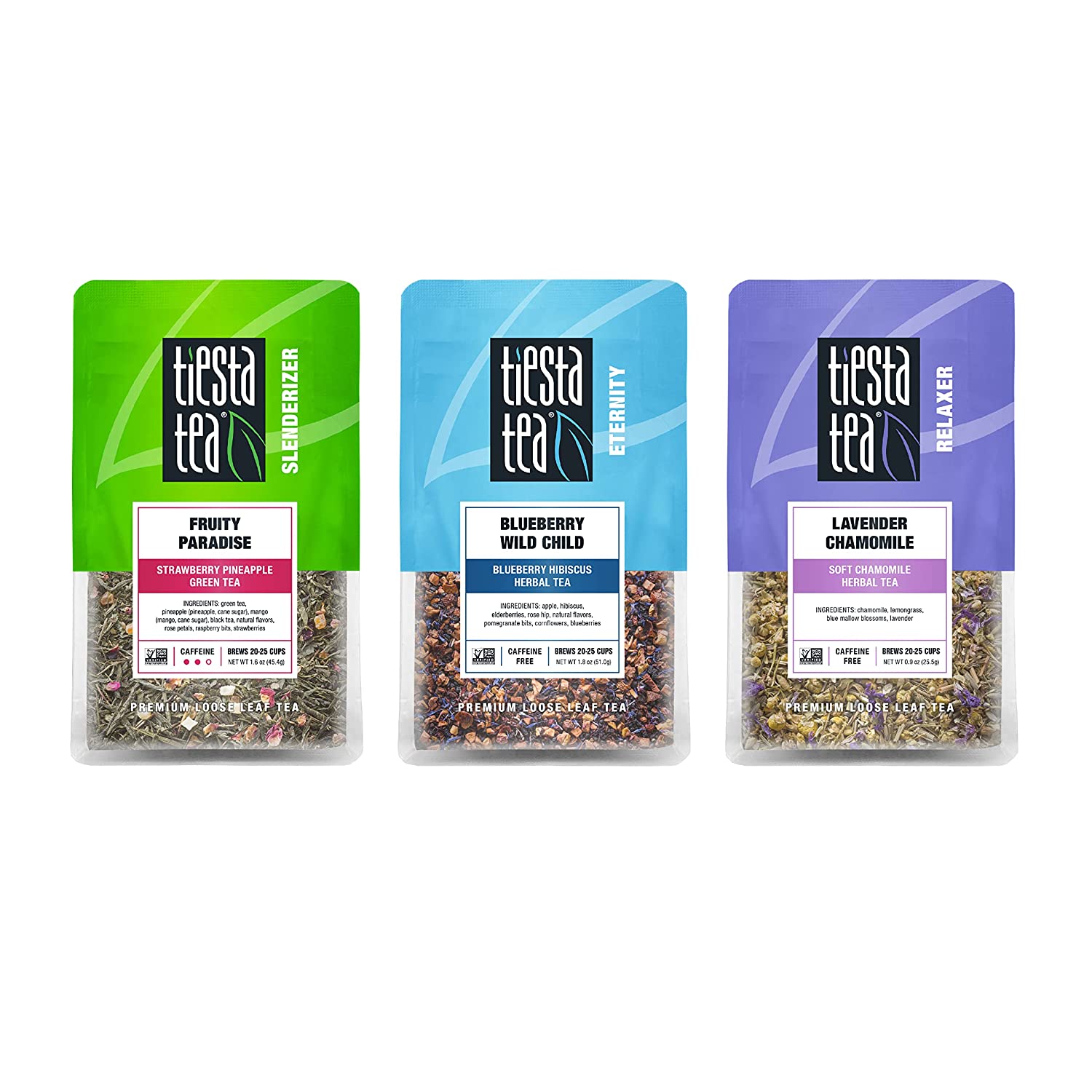 Tiesta Tea. Black Tea Pouch Set. Gift Box. Loose Leaf. 3 Pouches