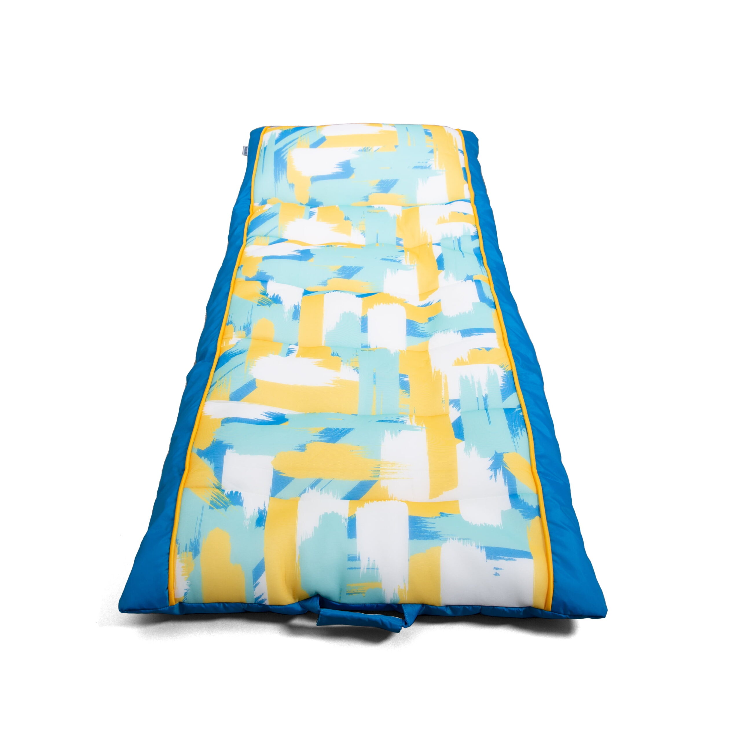 Big Joe Kona No Inflation Needed Pool Lounger with Headrest. Paintbrush Yellow Double Sided Mesh. 5.5ft Big